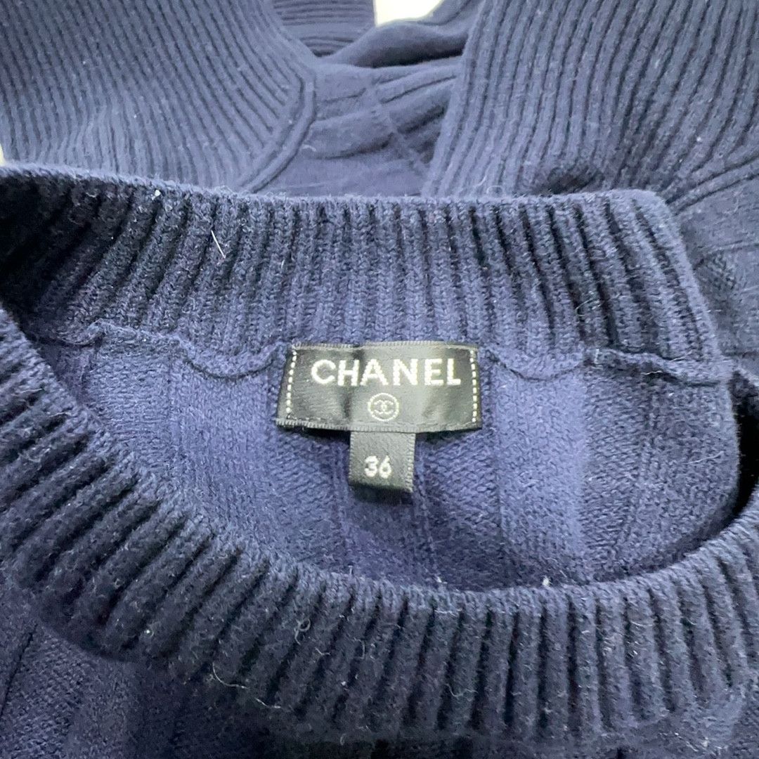 Chanel Chanel Ribbed Knit Midi Dress Size 36 Size XS / US 0-2 / IT 36-38 - 3 Thumbnail