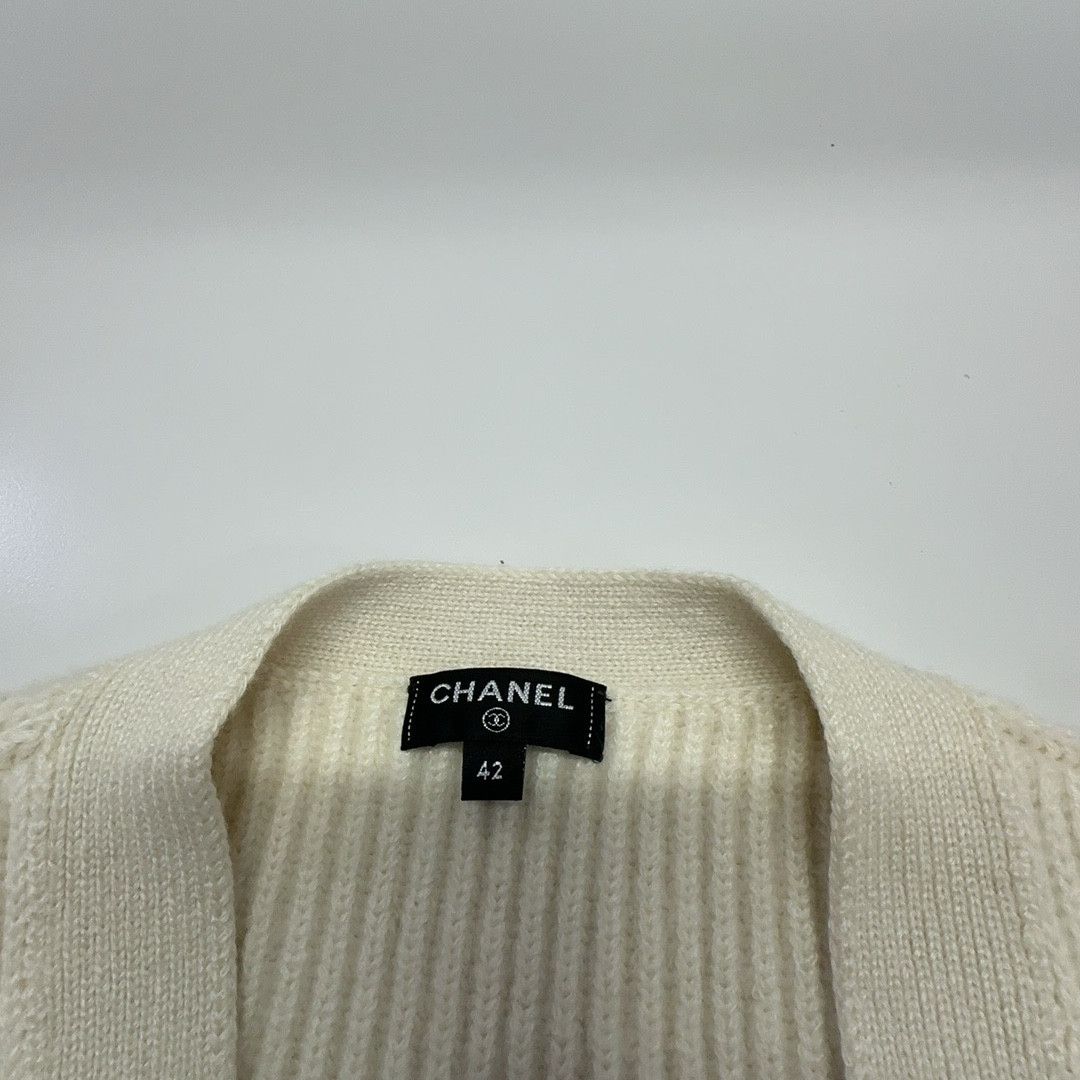 Chanel CHANEL Ribbed Cashmere Blend Cardigan Size 42 Size M / US 6-8 / IT 42-44 - 3 Thumbnail