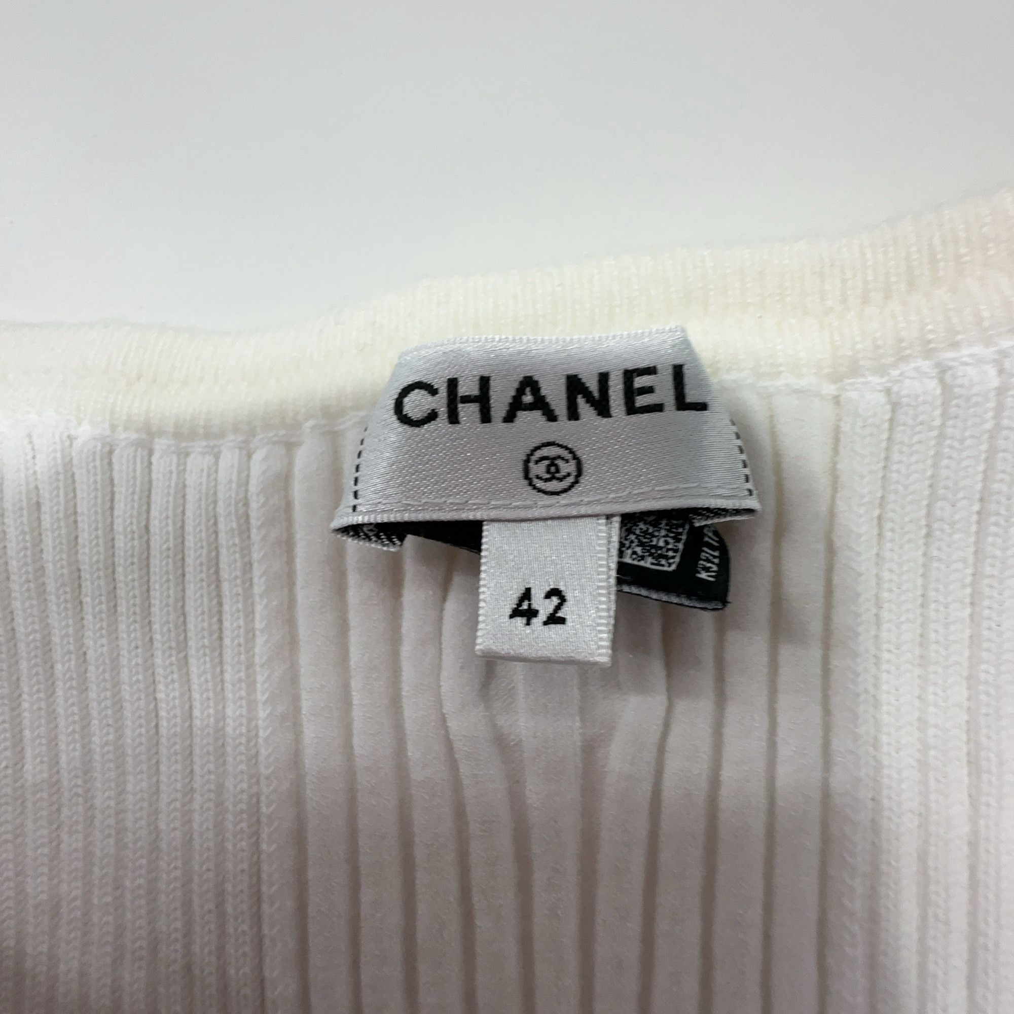 Chanel Chanel Logo Ribbed Tank Top Size 42 Size M / US 6-8 / IT 42-44 - 3 Thumbnail