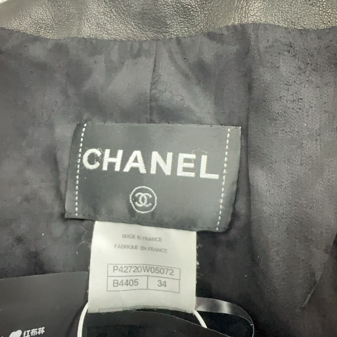 Chanel Chanel Silver Trim Leather Jacket Size 34 Size XS / US 0-2 / IT 36-38 - 3 Thumbnail