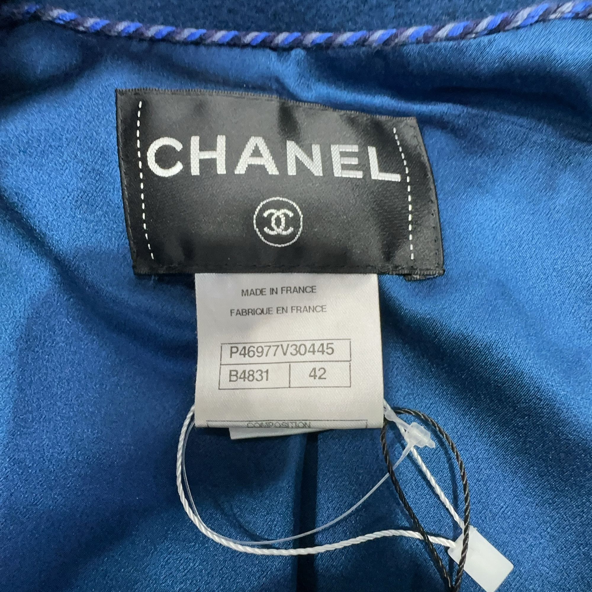 Chanel Chanel Blue Wool Double Breasted Coat Size 42 Size M / US 6-8 / IT 42-44 - 3 Thumbnail
