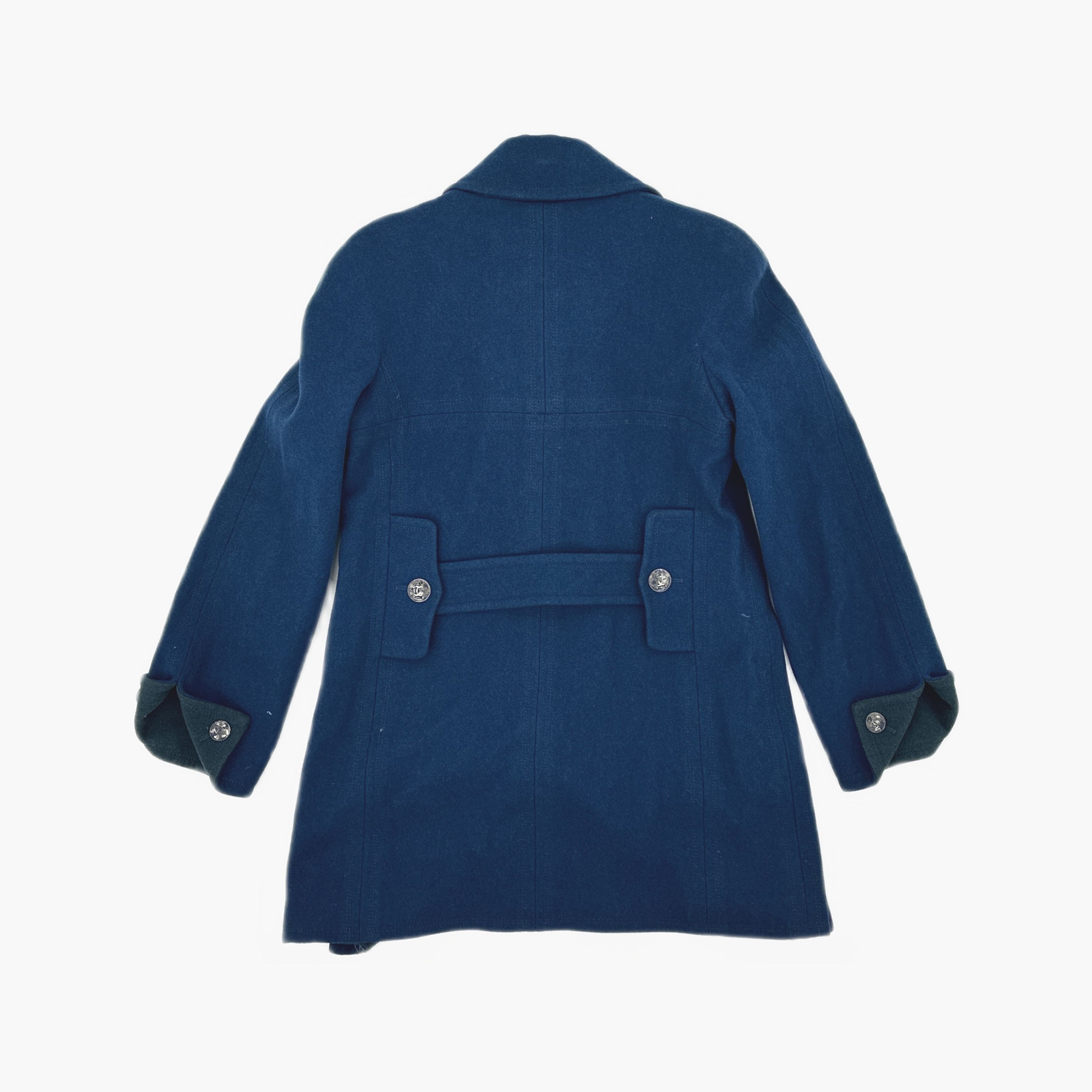 Chanel Chanel Blue Wool Double Breasted Coat Size 42 Size M / US 6-8 / IT 42-44 - 2 Thumbnail