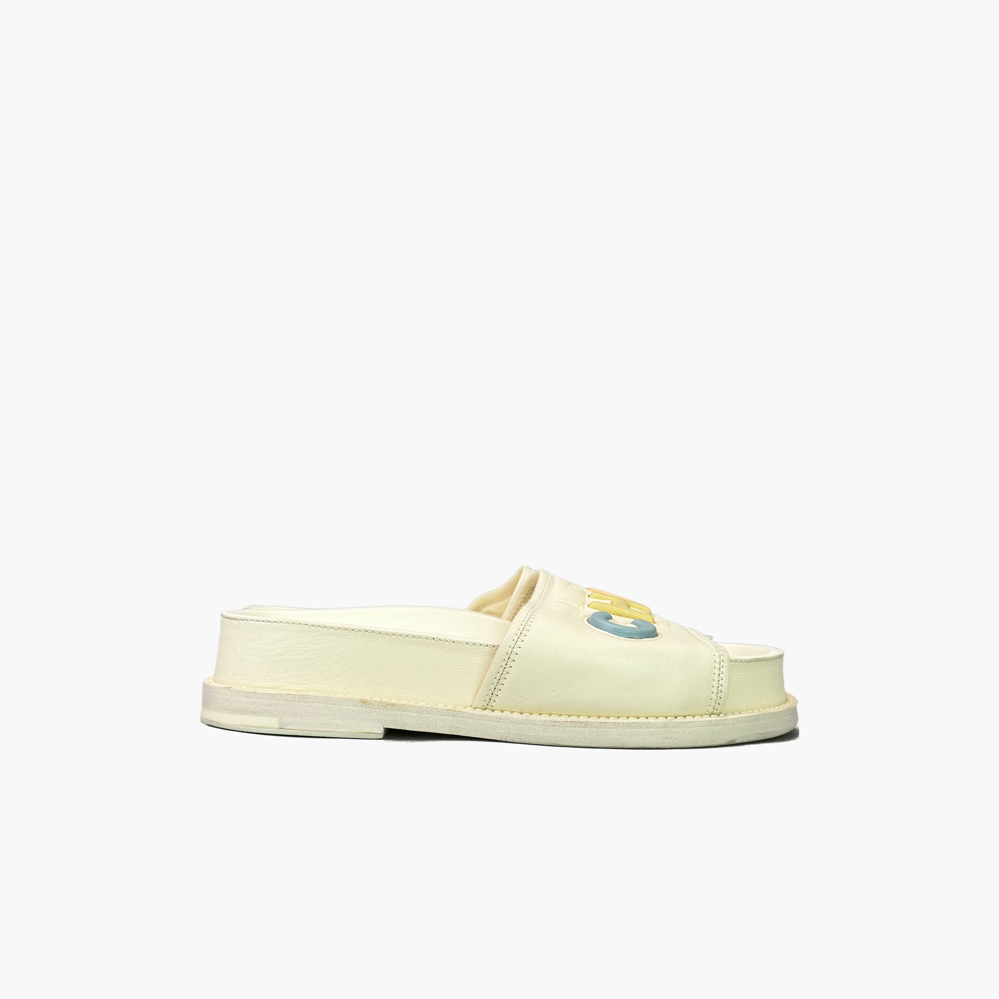 Chanel Chanel Multicolor Logo Leather Sandals Size 35.5 Size US 5.5 / IT 35.5 - 4 Thumbnail