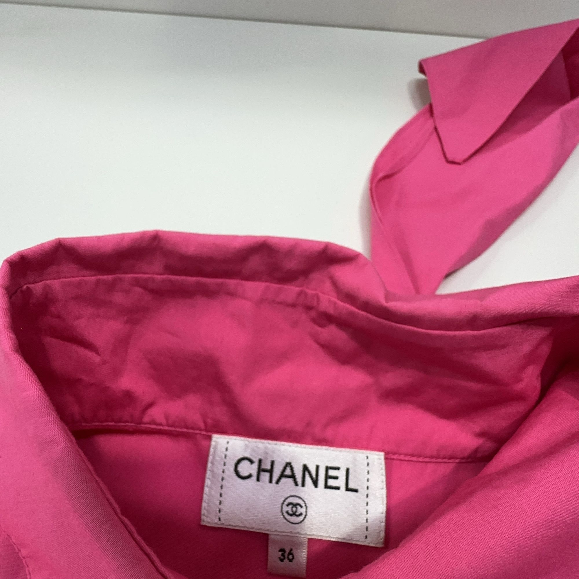Chanel Chanel Pink Cotton Button Up Shirt Size 36 Size XS / US 0-2 / IT 36-38 - 3 Thumbnail