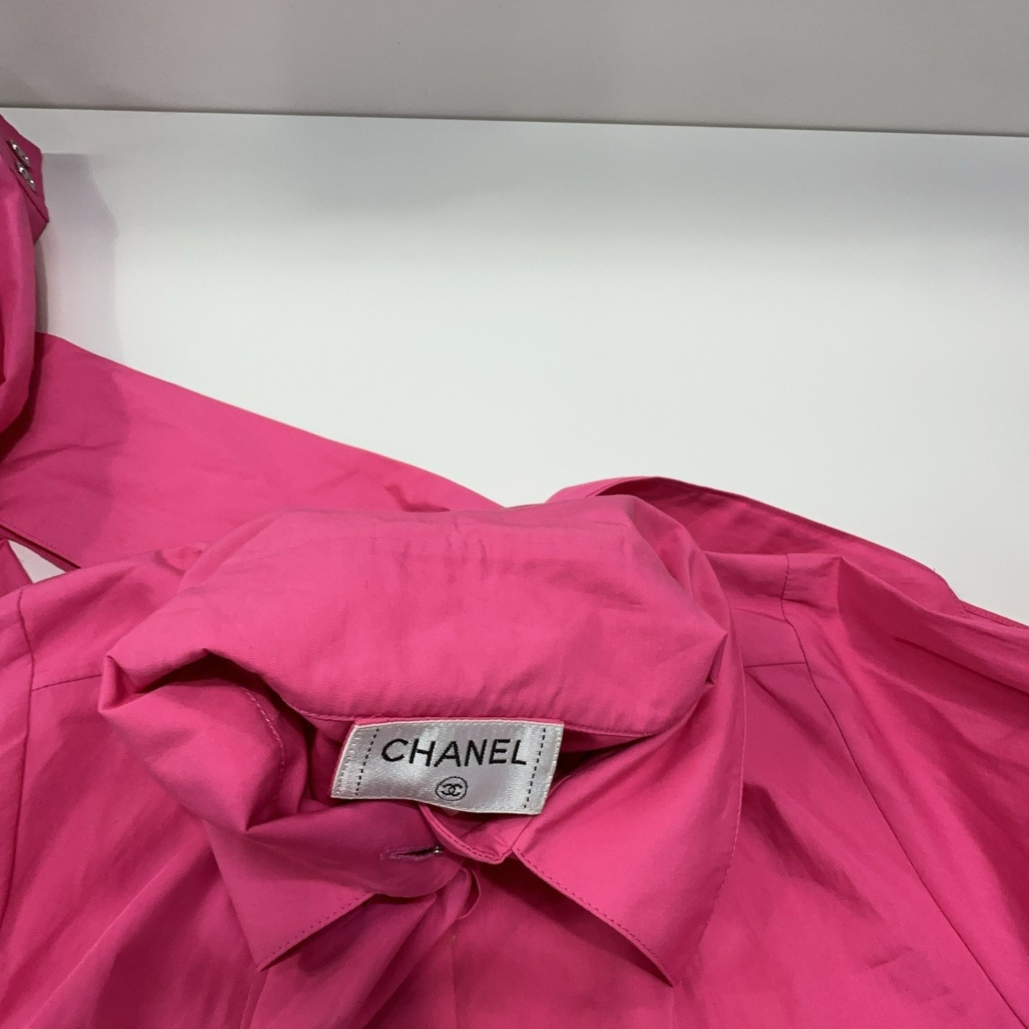 Chanel Chanel Pink Cotton Button Up Shirt Size 36 Size XS / US 0-2 / IT 36-38 - 7 Thumbnail