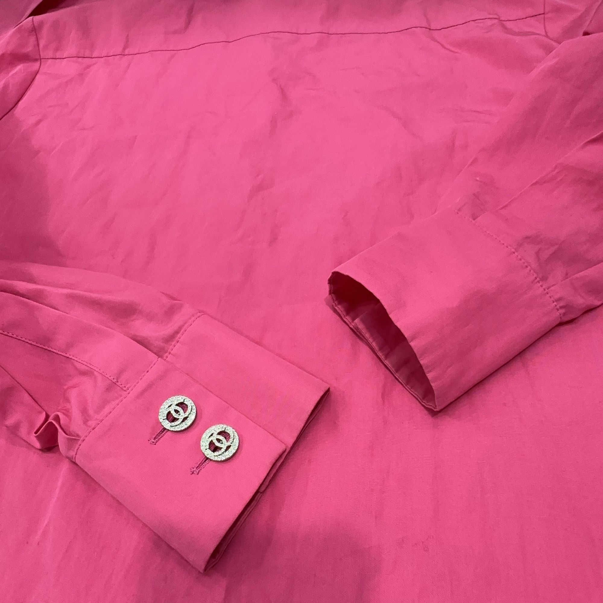 Chanel Chanel Pink Cotton Button Up Shirt Size 36 Size XS / US 0-2 / IT 36-38 - 13 Thumbnail
