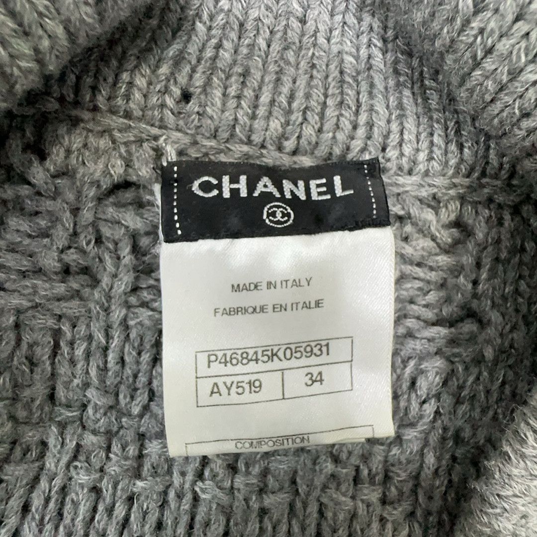 Chanel Chanel Gray Cashmere Wool Knit Dress Size 34 Size XS / US 0-2 / IT 36-38 - 3 Thumbnail