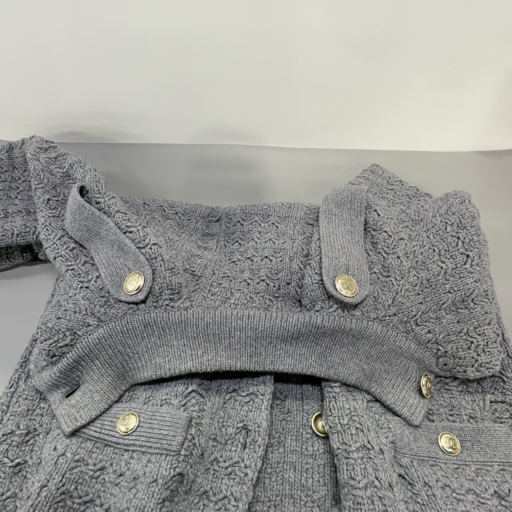 Chanel Chanel Gray Cashmere Wool Knit Dress Size 34 Size XS / US 0-2 / IT 36-38 - 7 Thumbnail