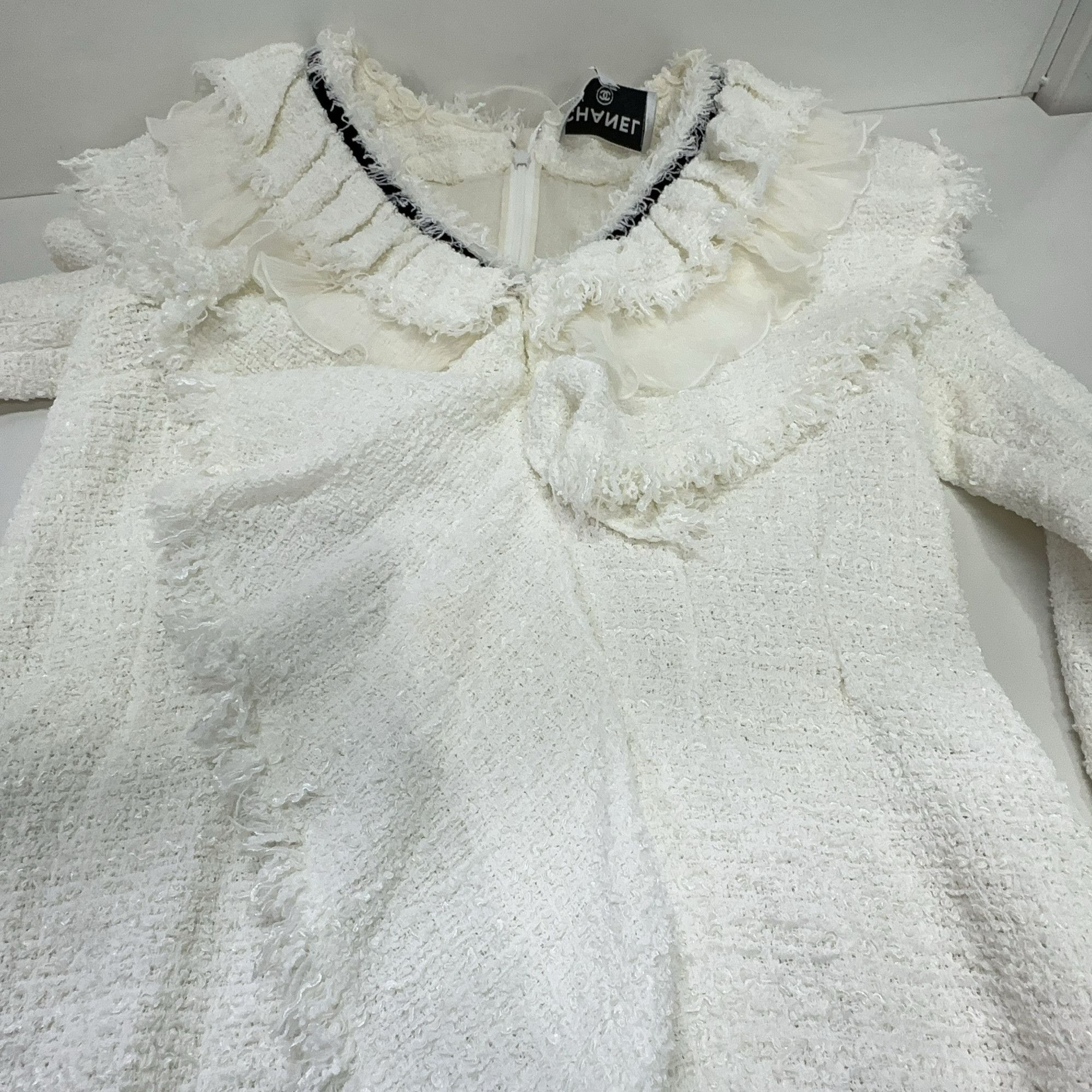 Chanel CHANEL Tweed Ruffle Dress Size 36 Size XS / US 0-2 / IT 36-38 - 7 Thumbnail