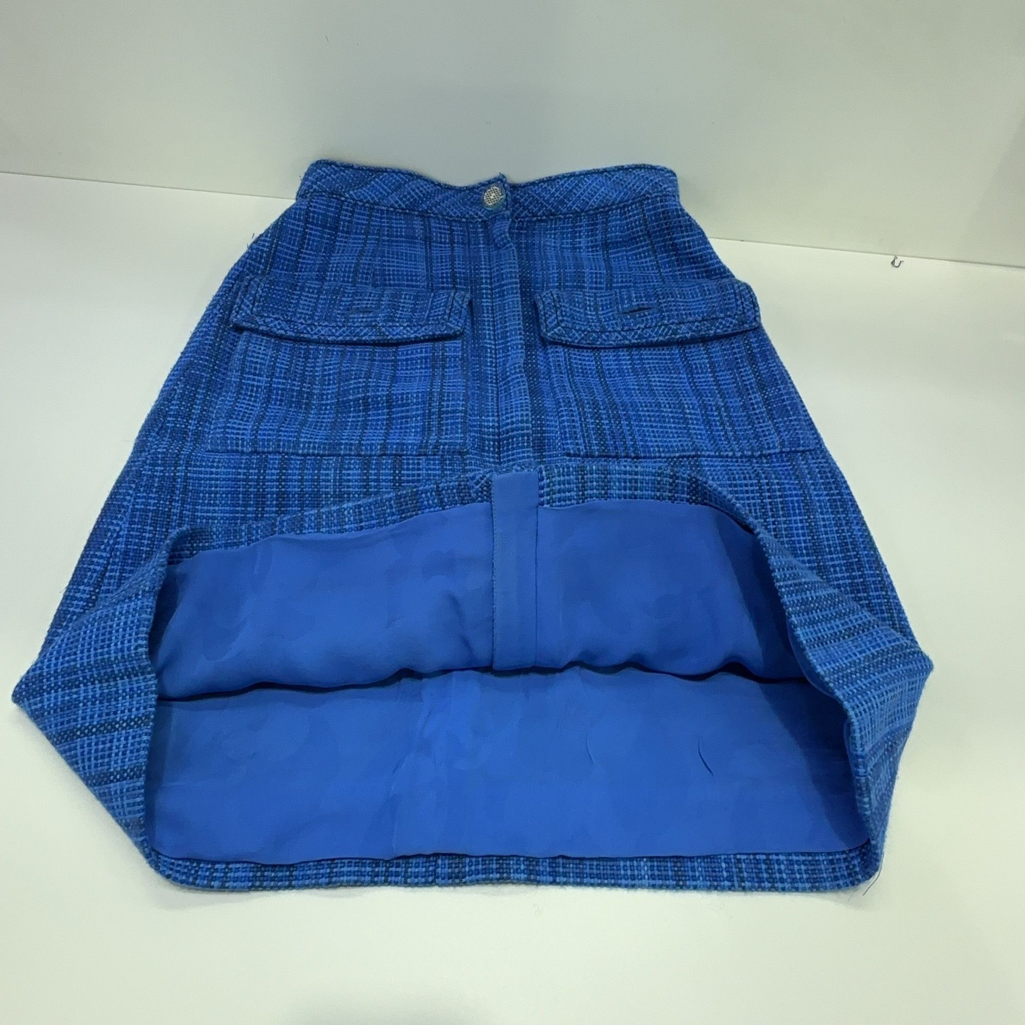 Chanel Chanel Blue Tweed Mini Skirt Size 34 Size 25" / US 0 / IT 36 - 8 Thumbnail