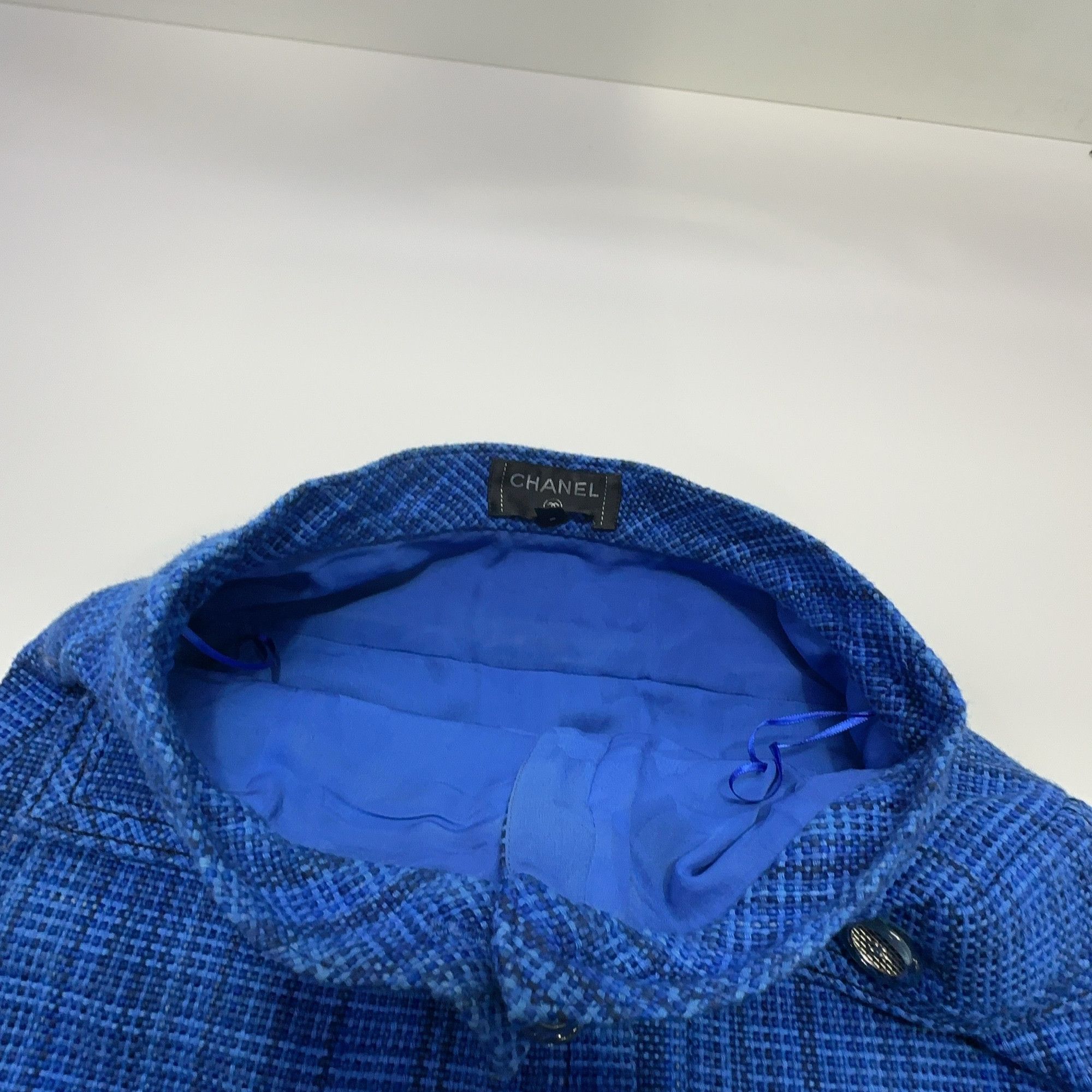 Chanel Chanel Blue Tweed Mini Skirt Size 34 Size 25" / US 0 / IT 36 - 6 Thumbnail