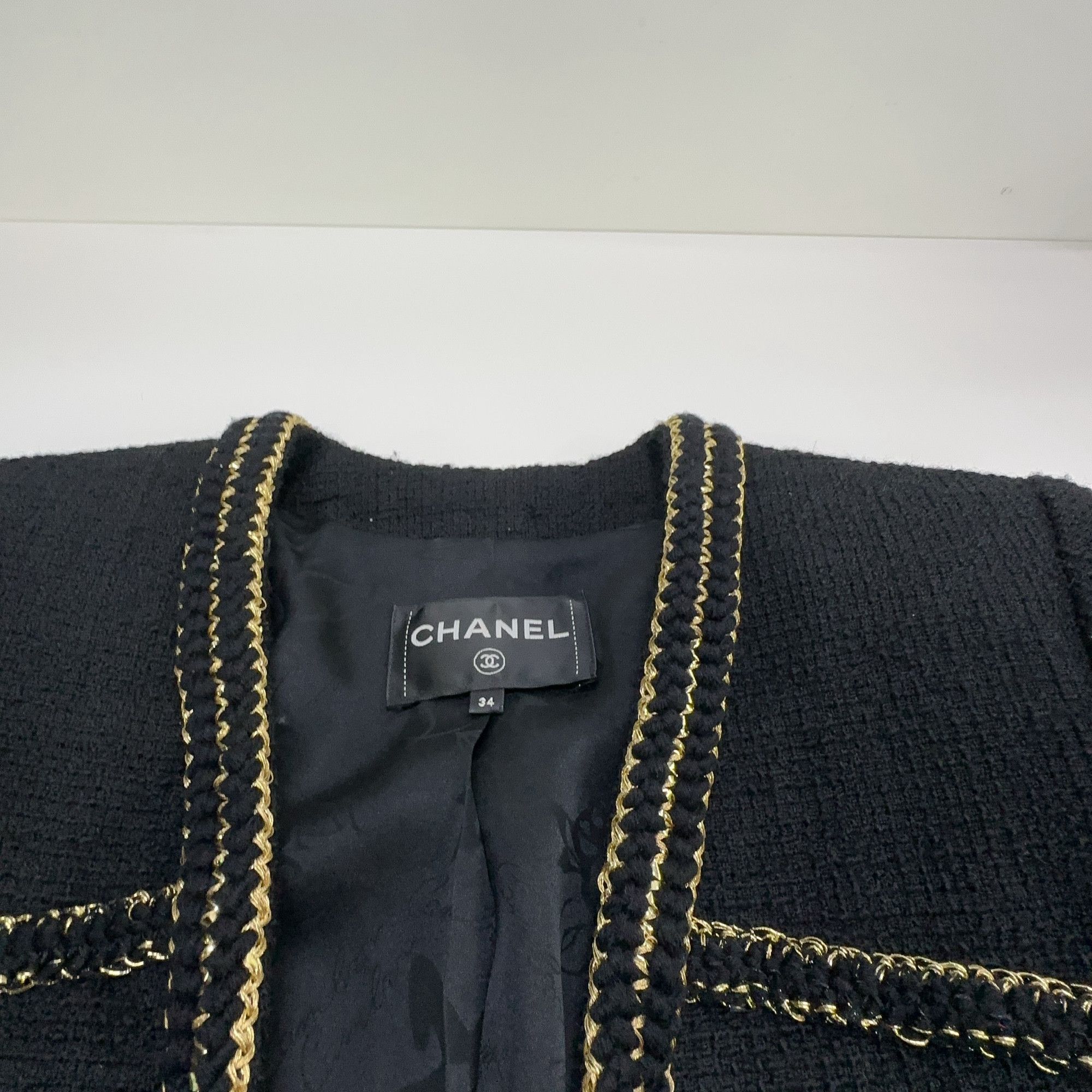Chanel Chanel Tweed Blazer Black Size 34 Size XS / US 0-2 / IT 36-38 - 6 Thumbnail