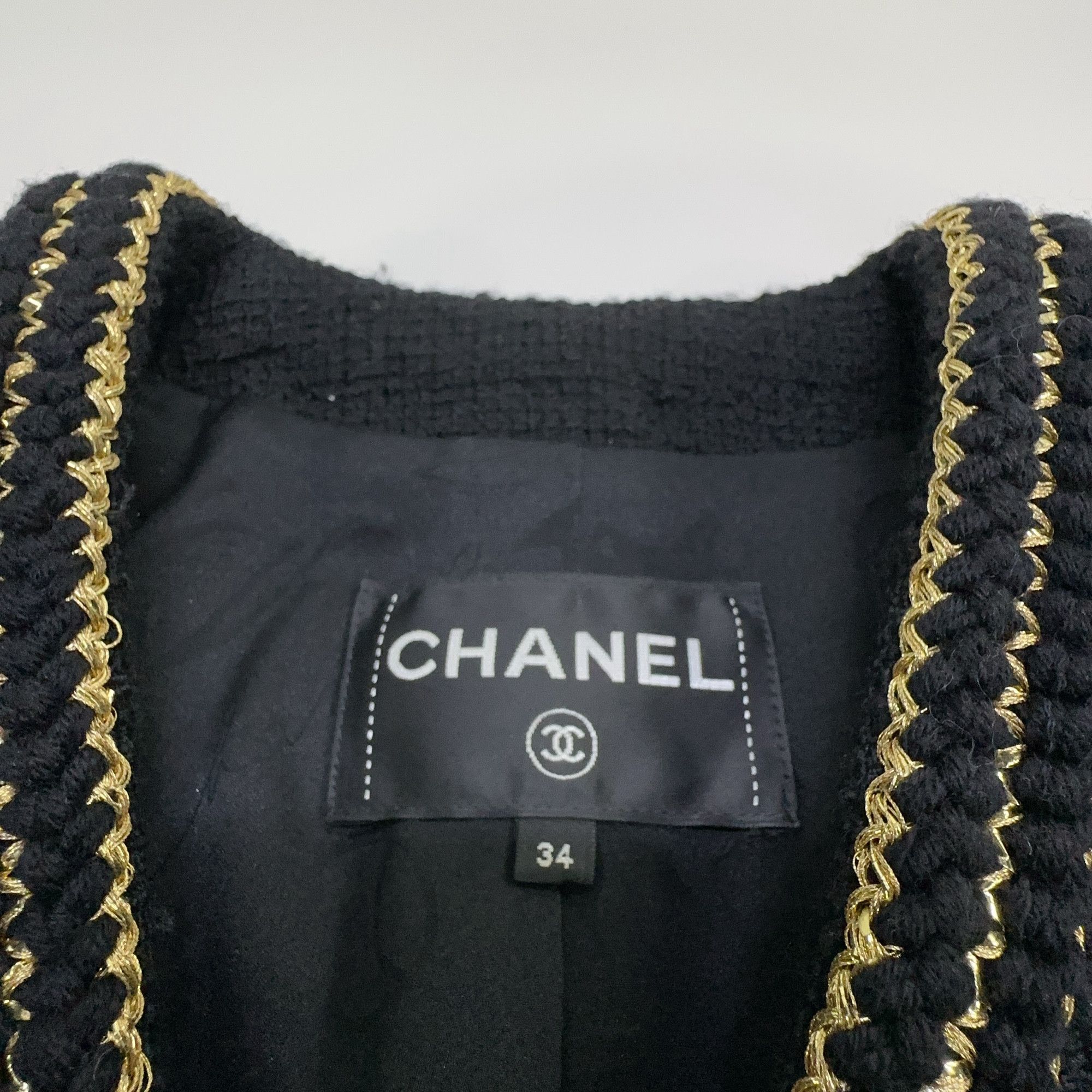 Chanel Chanel Tweed Blazer Black Size 34 Size XS / US 0-2 / IT 36-38 - 3 Thumbnail