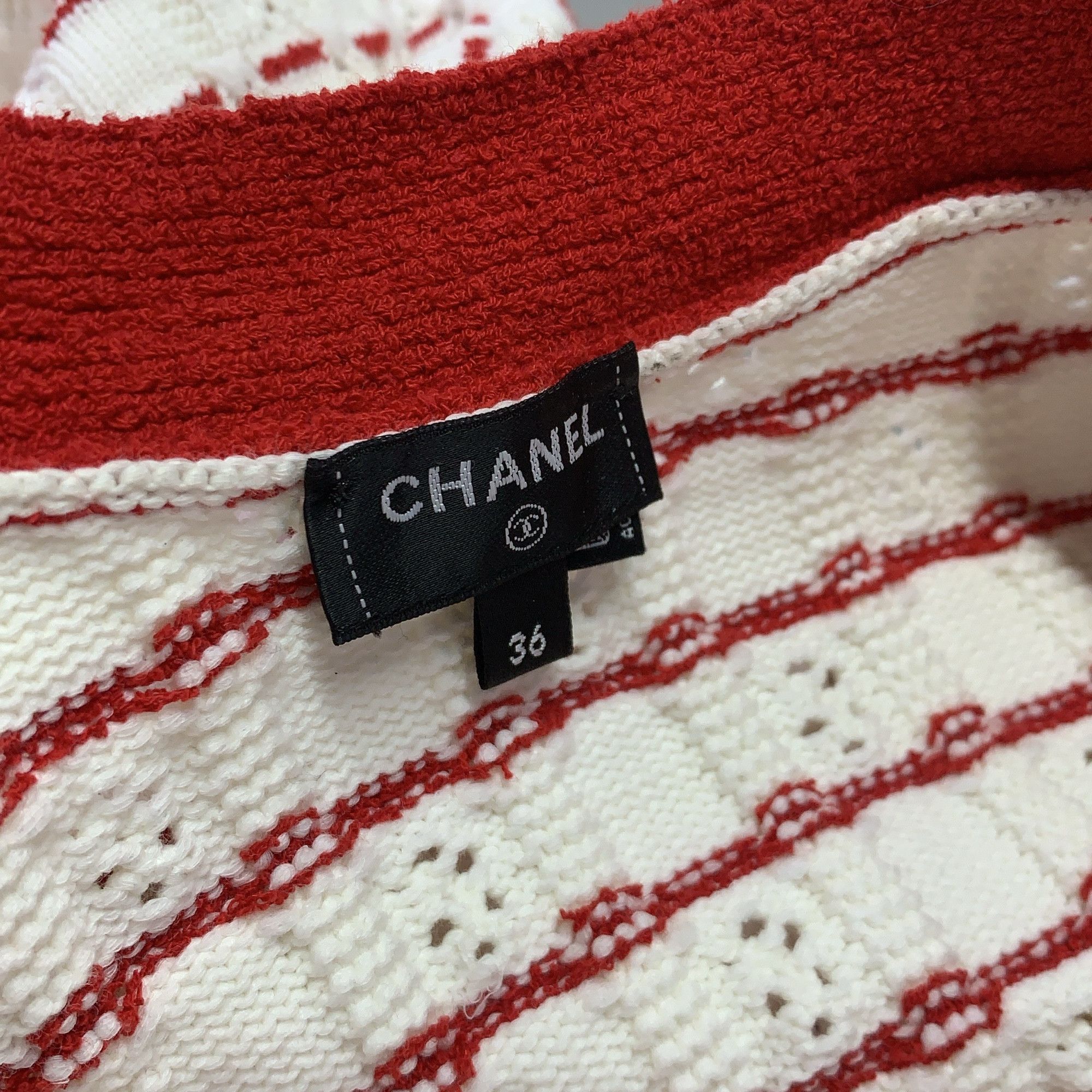 Chanel Chanel Striped V-Neck Cardigan Size 36 Size XS / US 0-2 / IT 36-38 - 3 Thumbnail
