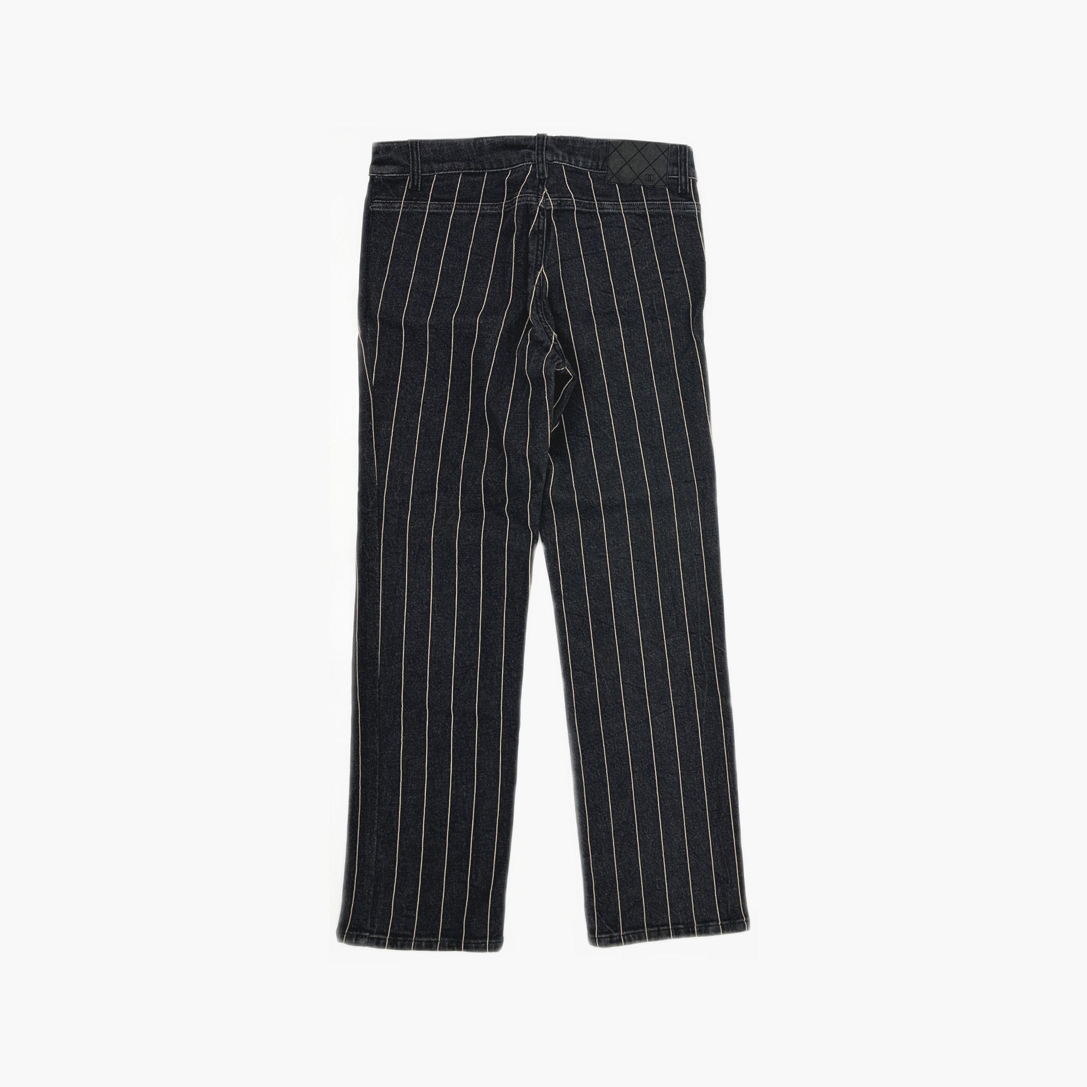 Chanel Chanel Pinstripe Denim Jeans Size 38 Size 27" / US 4 / IT 40 - 2 Thumbnail