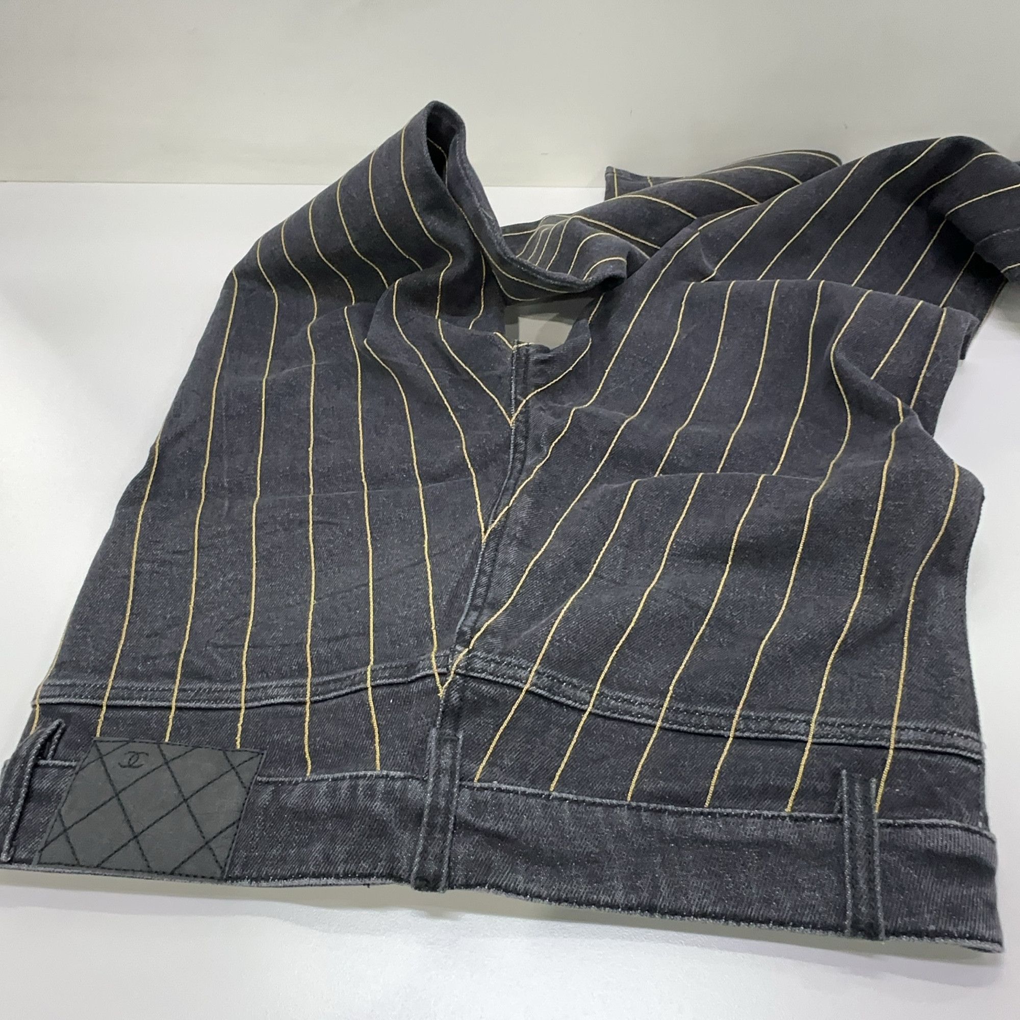 Chanel Chanel Pinstripe Denim Jeans Size 38 Size 27" / US 4 / IT 40 - 8 Thumbnail