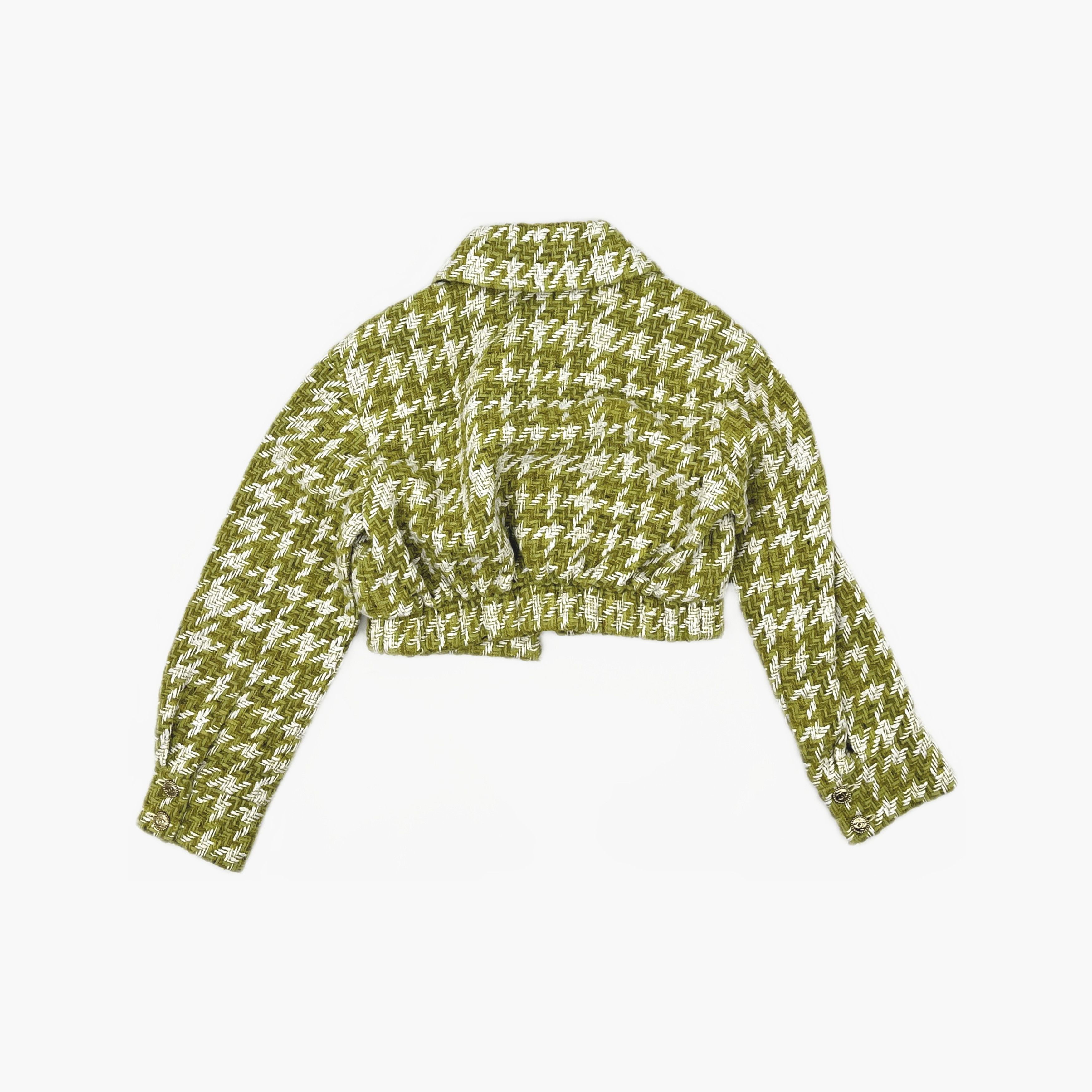 Chanel Chanel Green Tweed Button Up Jacket Size 36 Size XS / US 0-2 / IT 36-38 - 2 Thumbnail