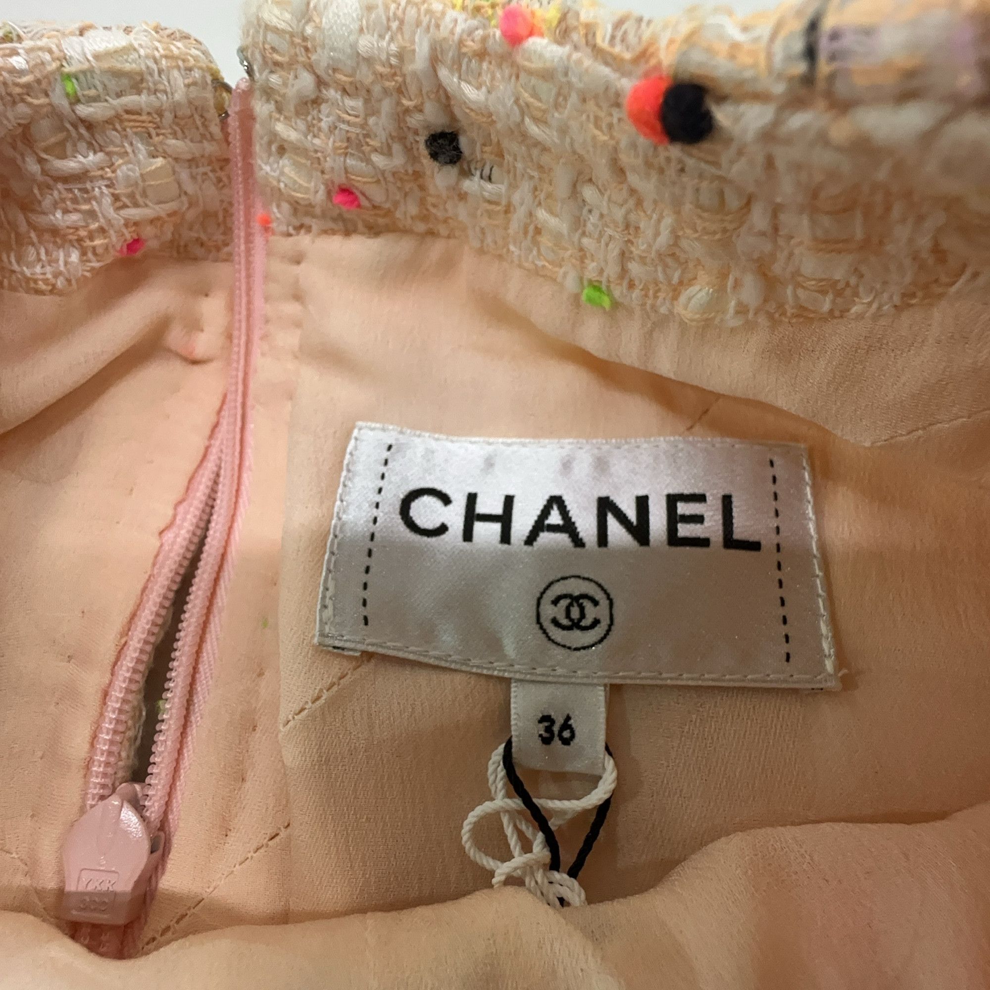 Chanel Chanel Multicolor Tweed Mini Dress Size 36 Size XS / US 0-2 / IT 36-38 - 3 Thumbnail