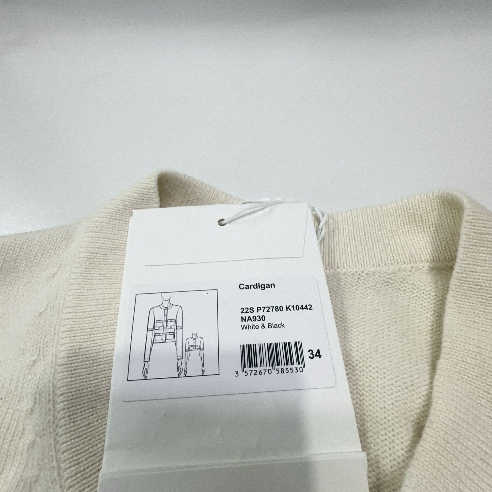 Chanel CHANEL Two-Tone Cardigan Size 34 Size XS / US 0-2 / IT 36-38 - 3 Thumbnail