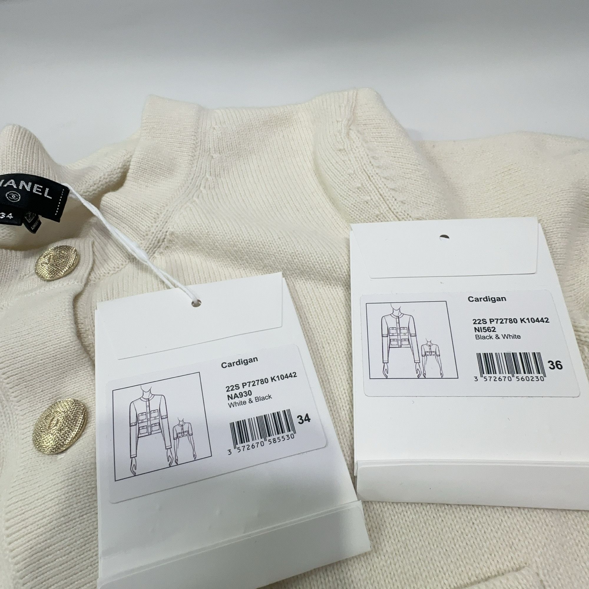Chanel CHANEL Two-Tone Cardigan Size 34 Size XS / US 0-2 / IT 36-38 - 8 Thumbnail