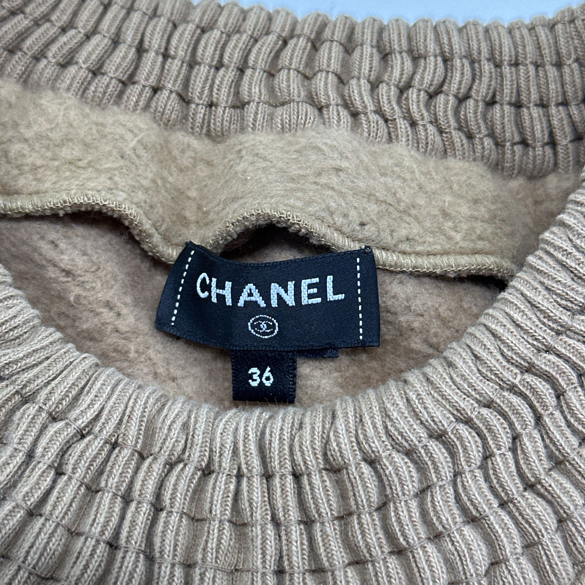 Chanel Chanel Logo Shearling Trim Sweatshirt Size 36 Size XS / US 0-2 / IT 36-38 - 3 Thumbnail