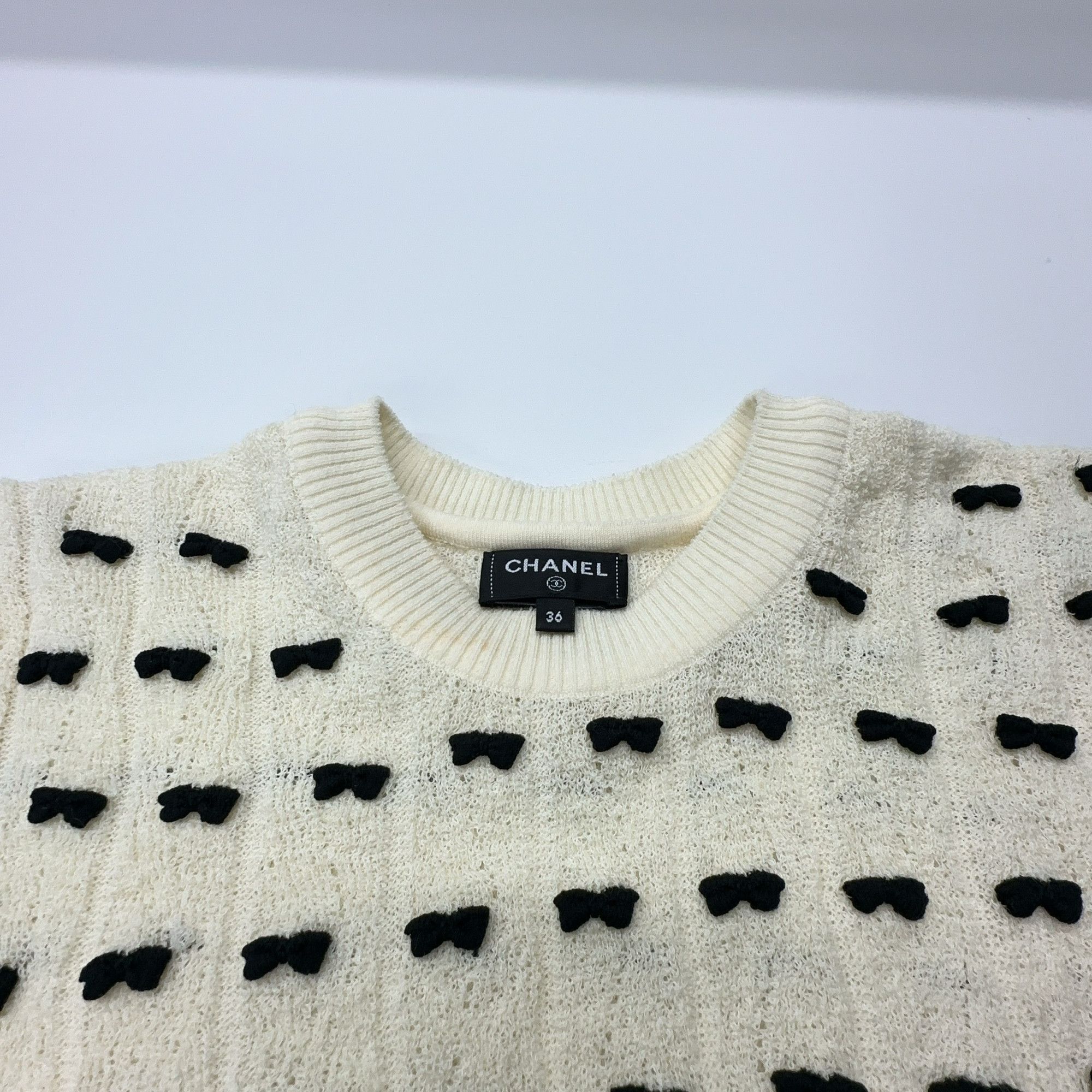 Chanel Chanel Bow Pattern Knit Sweater Size 36 Size XS / US 0-2 / IT 36-38 - 5 Thumbnail