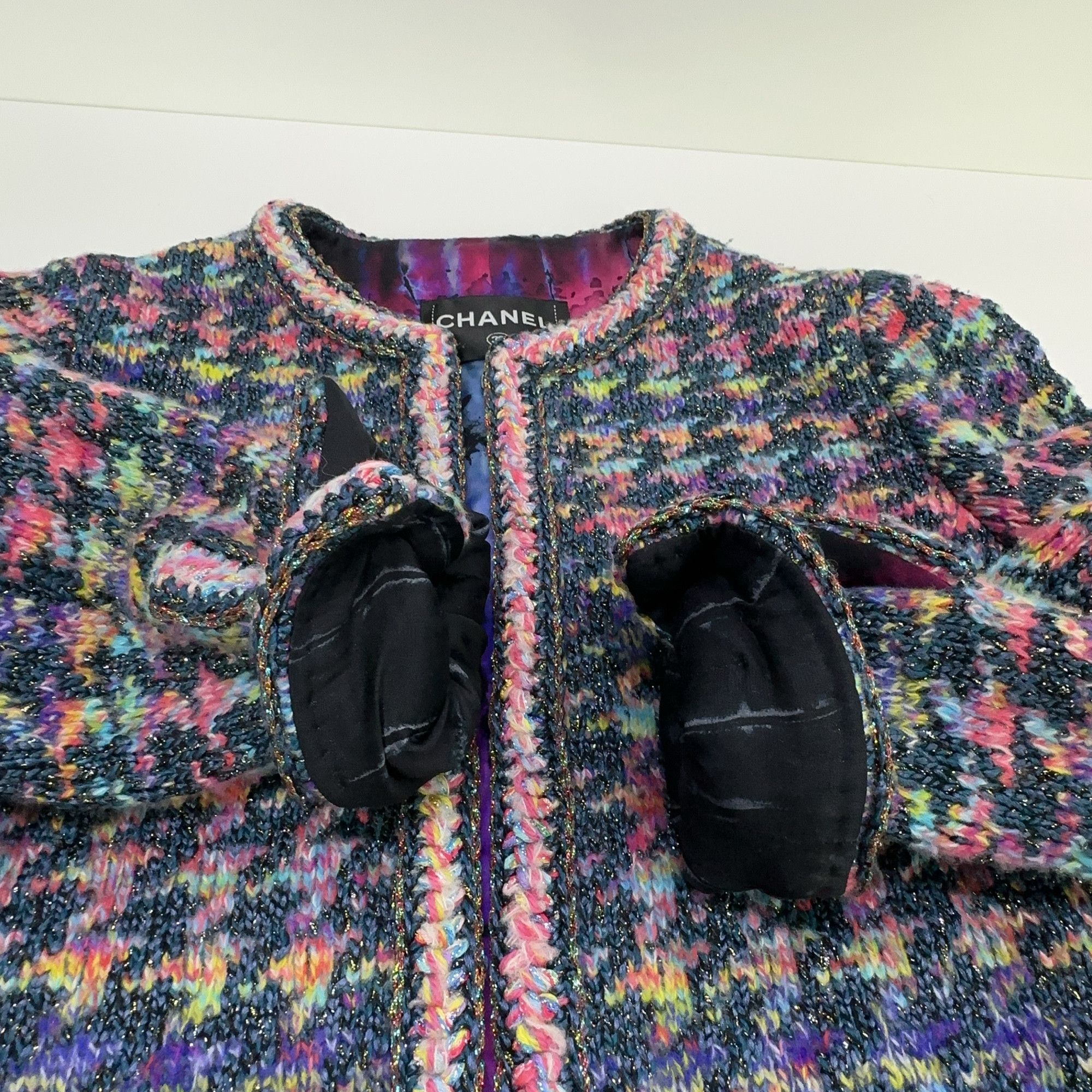 Chanel Chanel Multicolor Houndstooth Tweed Jacket Size 34 Size XS / US 0-2 / IT 36-38 - 9 Thumbnail