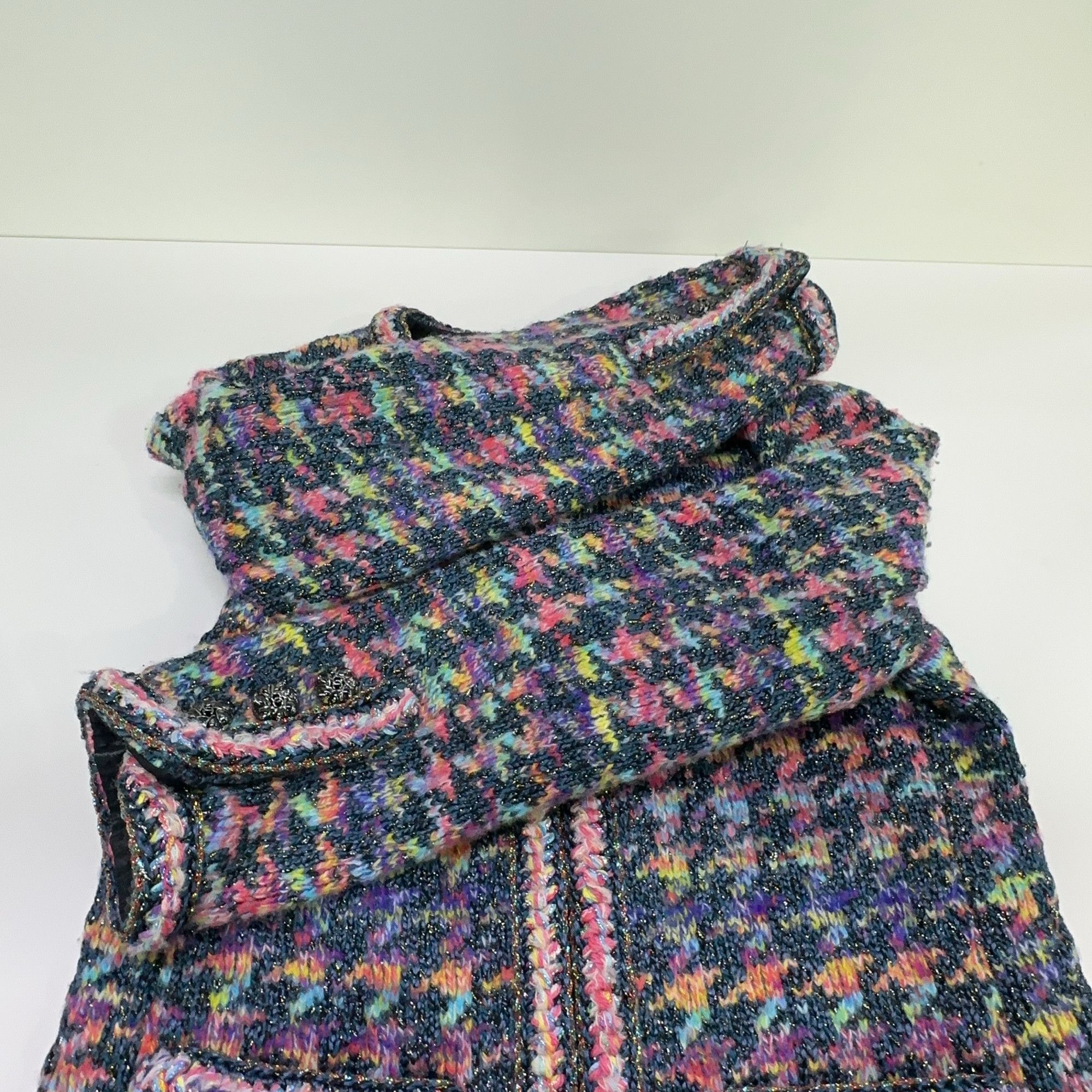 Chanel Chanel Multicolor Houndstooth Tweed Jacket Size 34 Size XS / US 0-2 / IT 36-38 - 8 Thumbnail