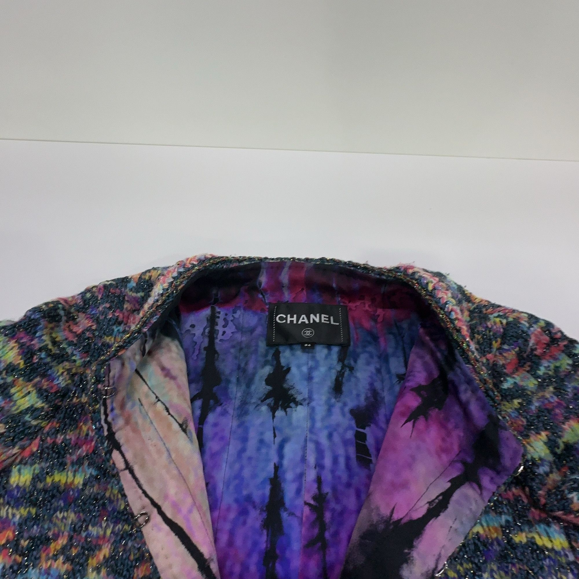 Chanel Chanel Multicolor Houndstooth Tweed Jacket Size 34 Size XS / US 0-2 / IT 36-38 - 6 Thumbnail