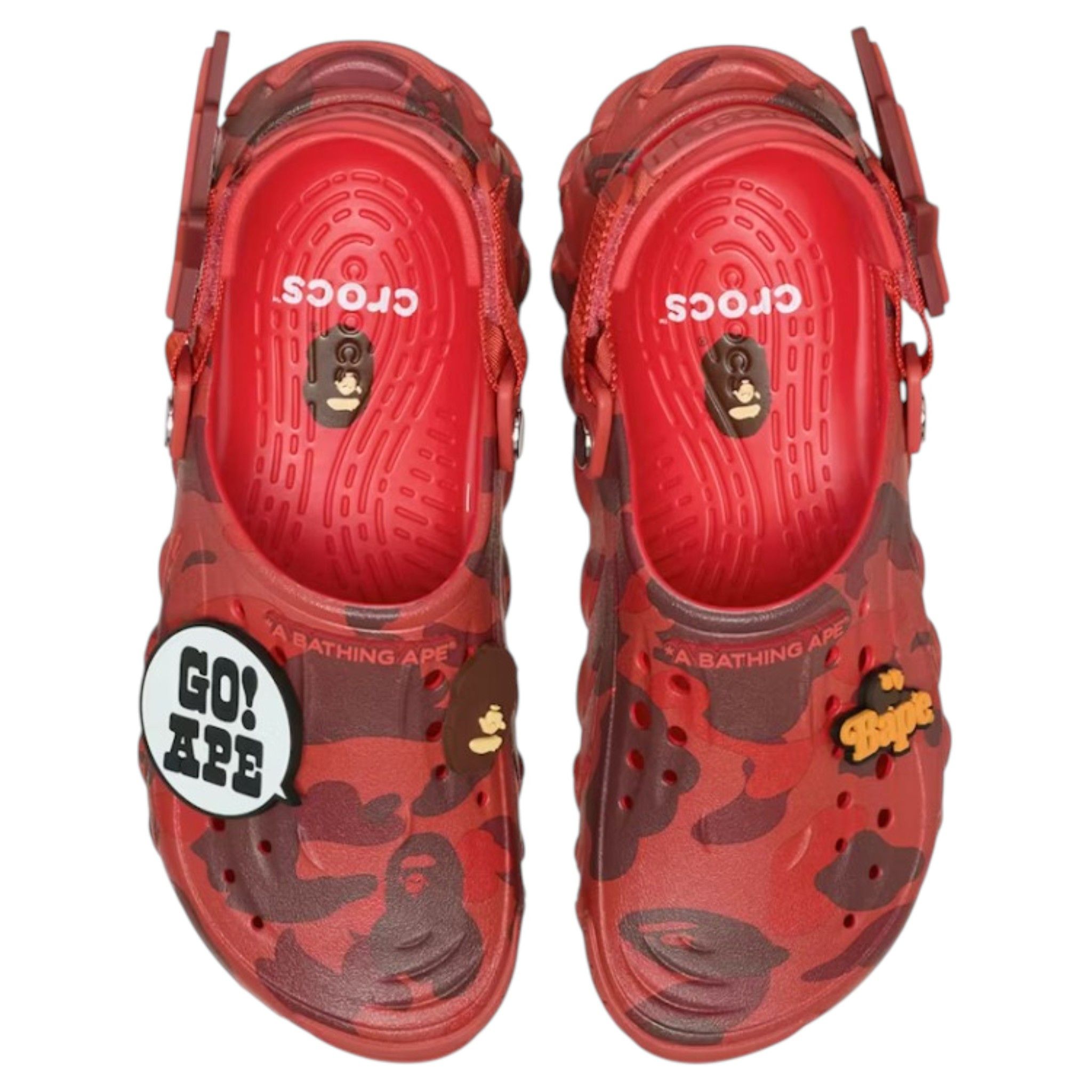 Crocs x Bape Echo RO Clog Flame Red Camo Size US 11 / EU 44 - 2 Thumbnail