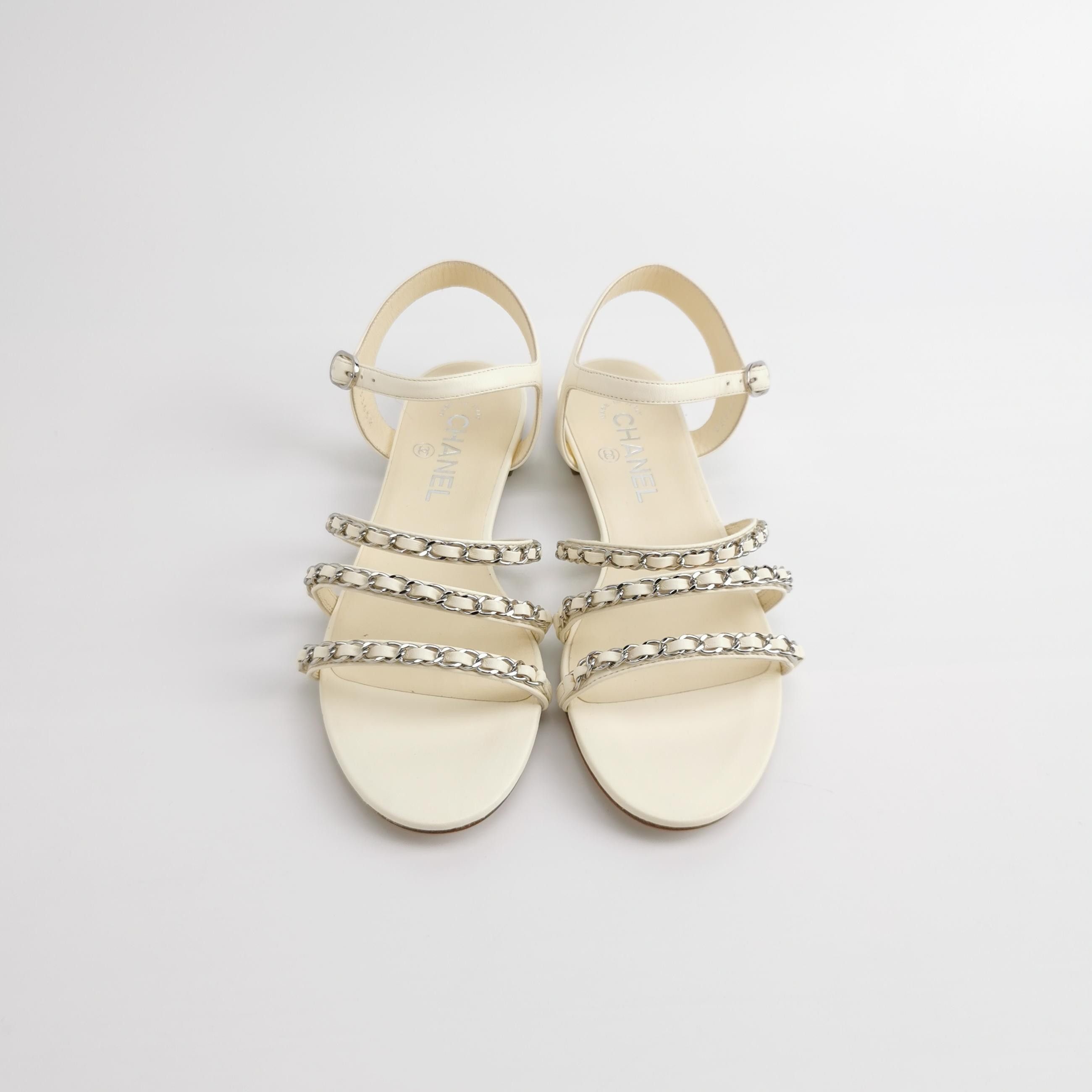 Chanel Chanel Women 8-5 Sandals Size US 8.5 / IT 38.5 - 3 Thumbnail