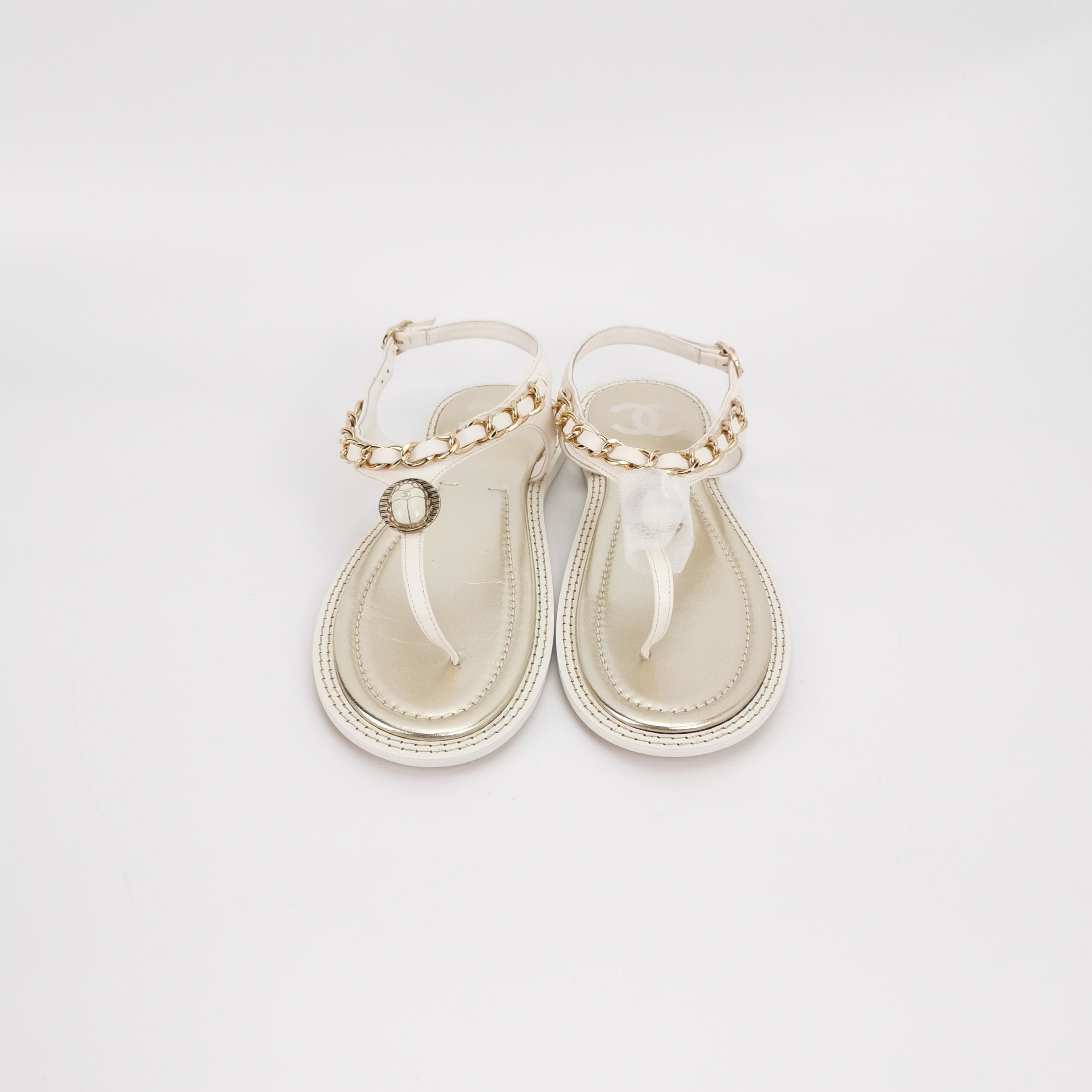 Chanel Chanel Women 7-5 Sandals Size US 7.5 / IT 37.5 - 3 Thumbnail