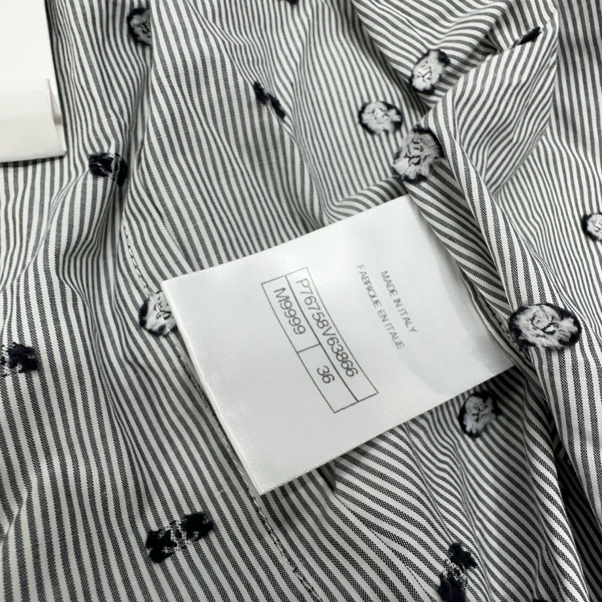 Chanel Chanel Striped CC Logo Button Up Shirt Size 36 Size XS / US 0-2 / IT 36-38 - 4 Thumbnail