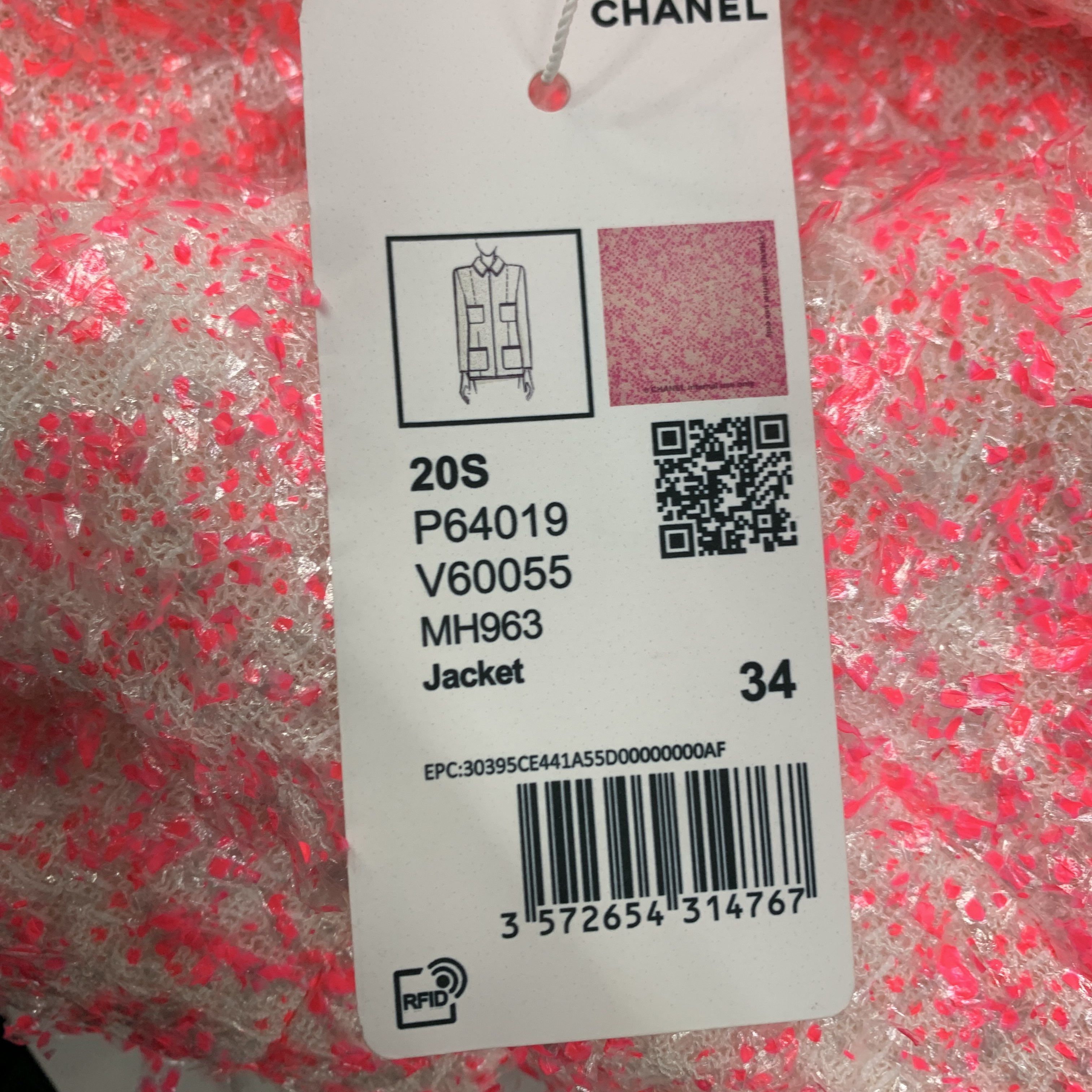 Chanel Chanel Pink Textured Zip Jacket Size 34 Size XS / US 0-2 / IT 36-38 - 4 Thumbnail