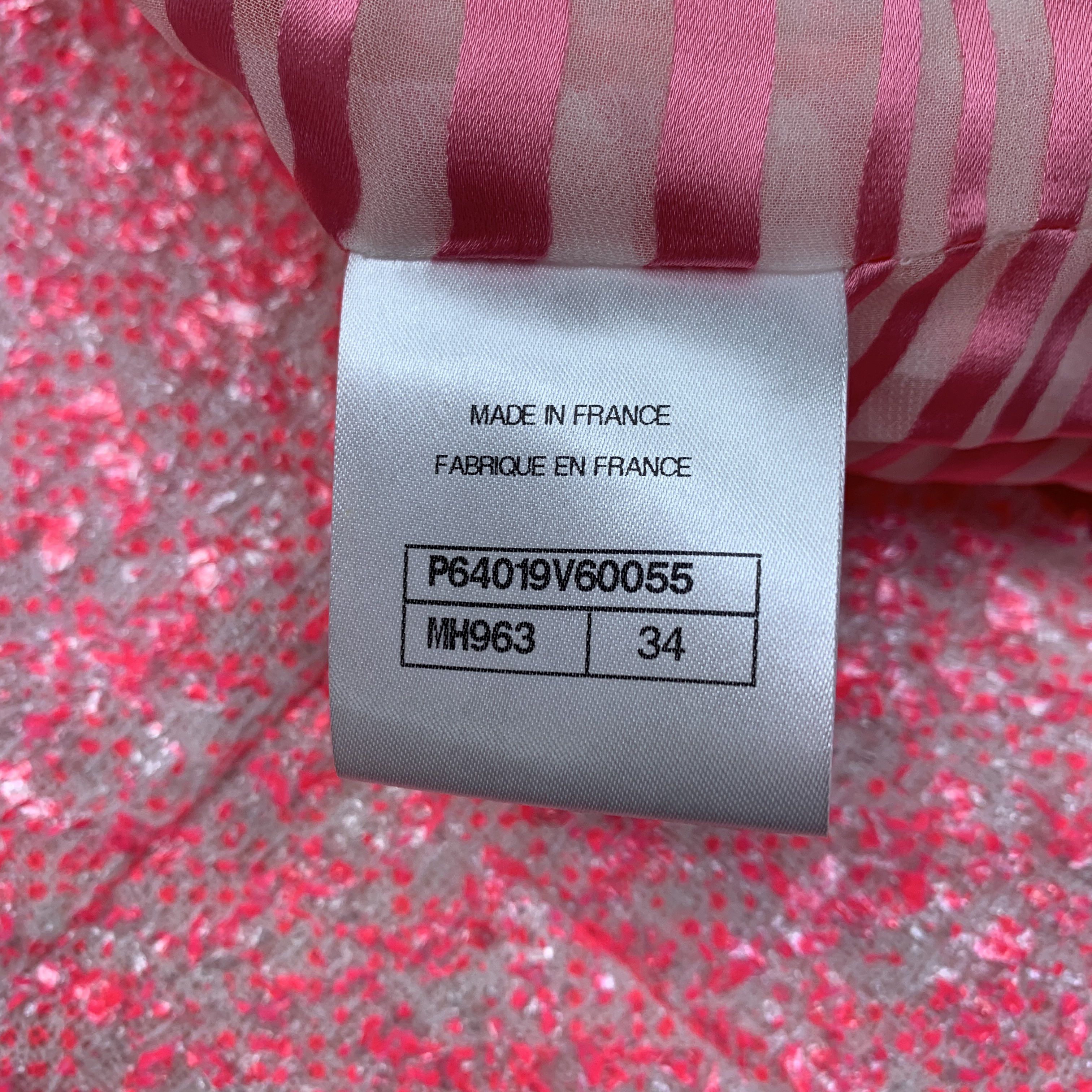 Chanel Chanel Pink Textured Zip Jacket Size 34 Size XS / US 0-2 / IT 36-38 - 3 Thumbnail