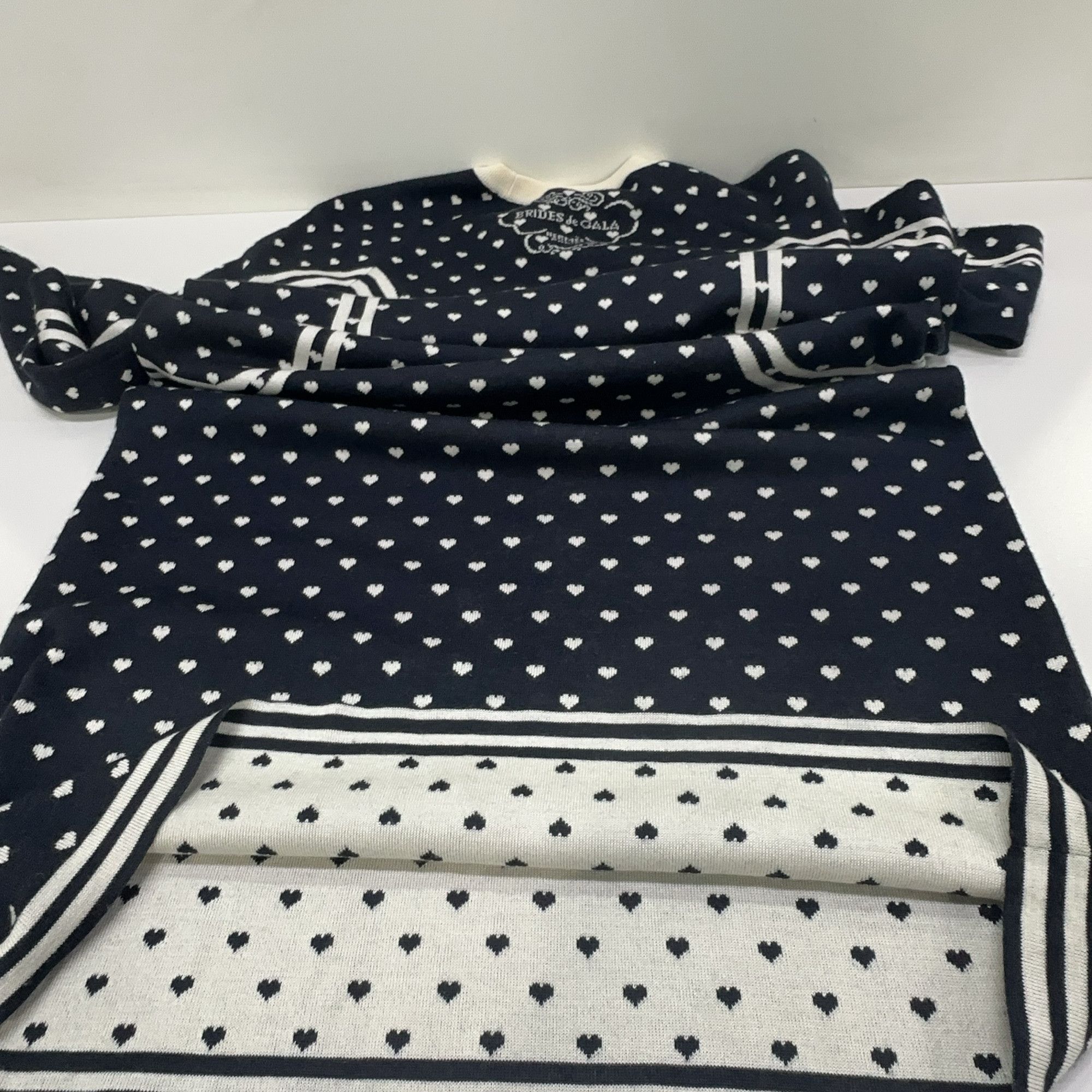 Hermes Hermès Brides de Gala Heart Print Knit Midi Dress 38 Size XS / US 0-2 / IT 36-38 - 10 Thumbnail