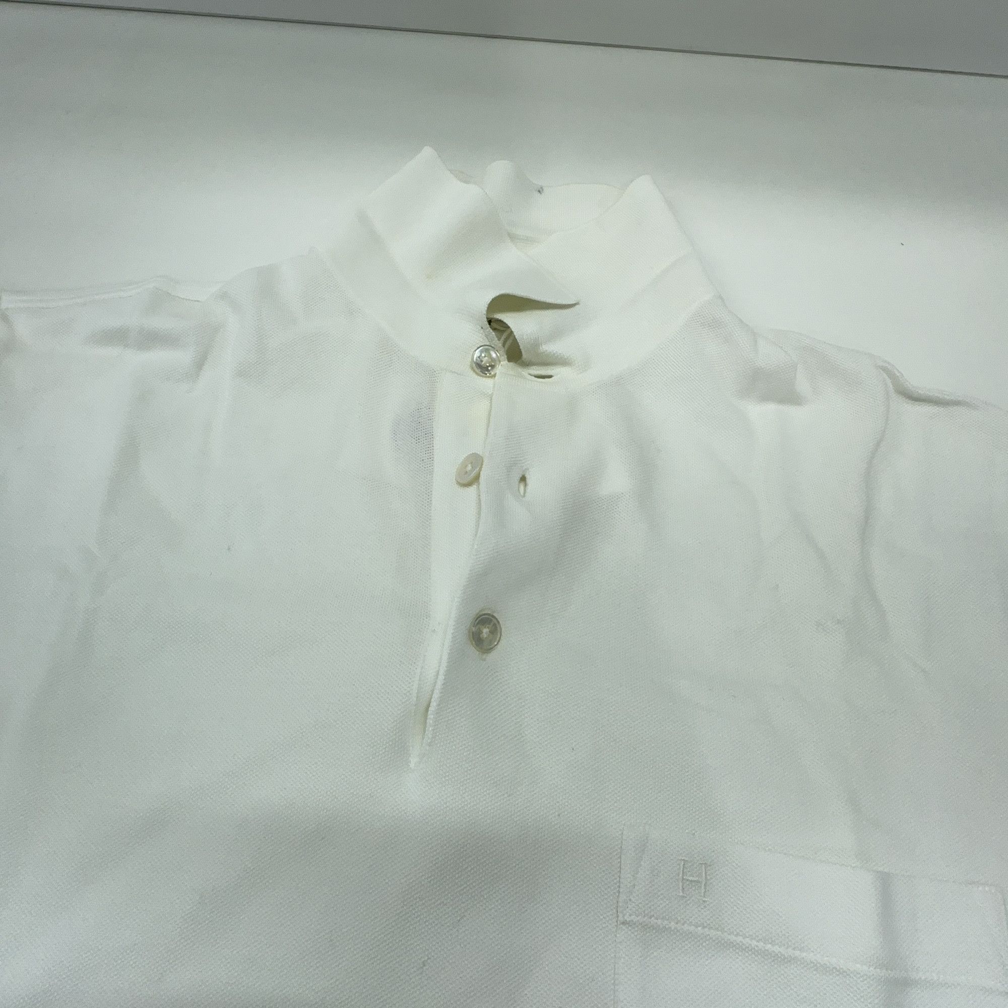 Hermes Hermès Embroidered H Polo Shirt White Size L Size US L / EU 52-54 / 3 - 6 Thumbnail