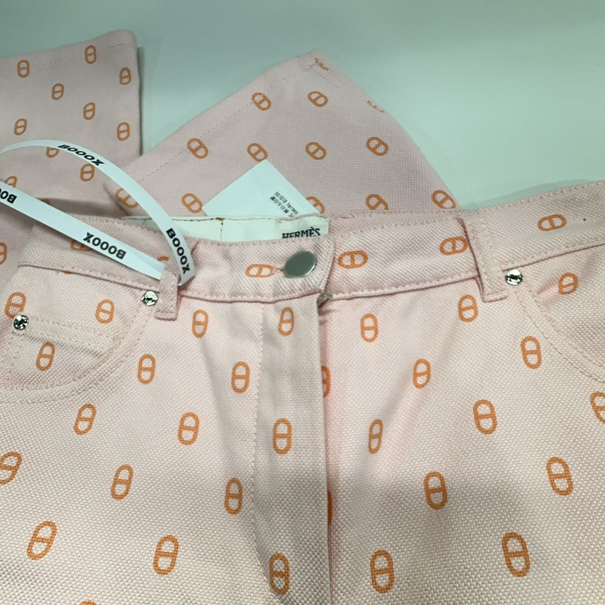 Hermes Hermès Logo Print Pants Size 34 Size 25" / US 0 / IT 36 - 6 Thumbnail
