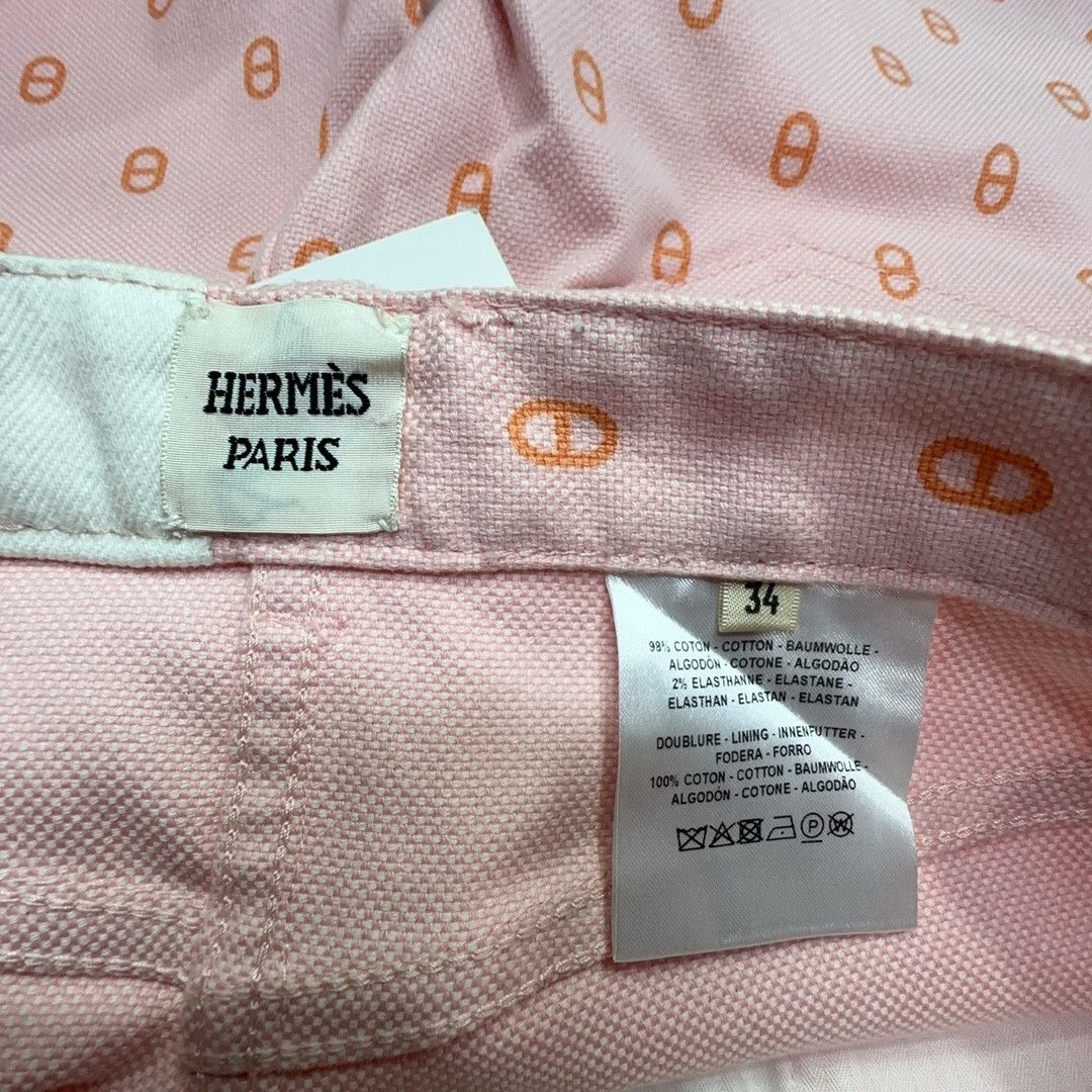 Hermes Hermès Logo Print Pants Size 34 Size 25" / US 0 / IT 36 - 3 Thumbnail