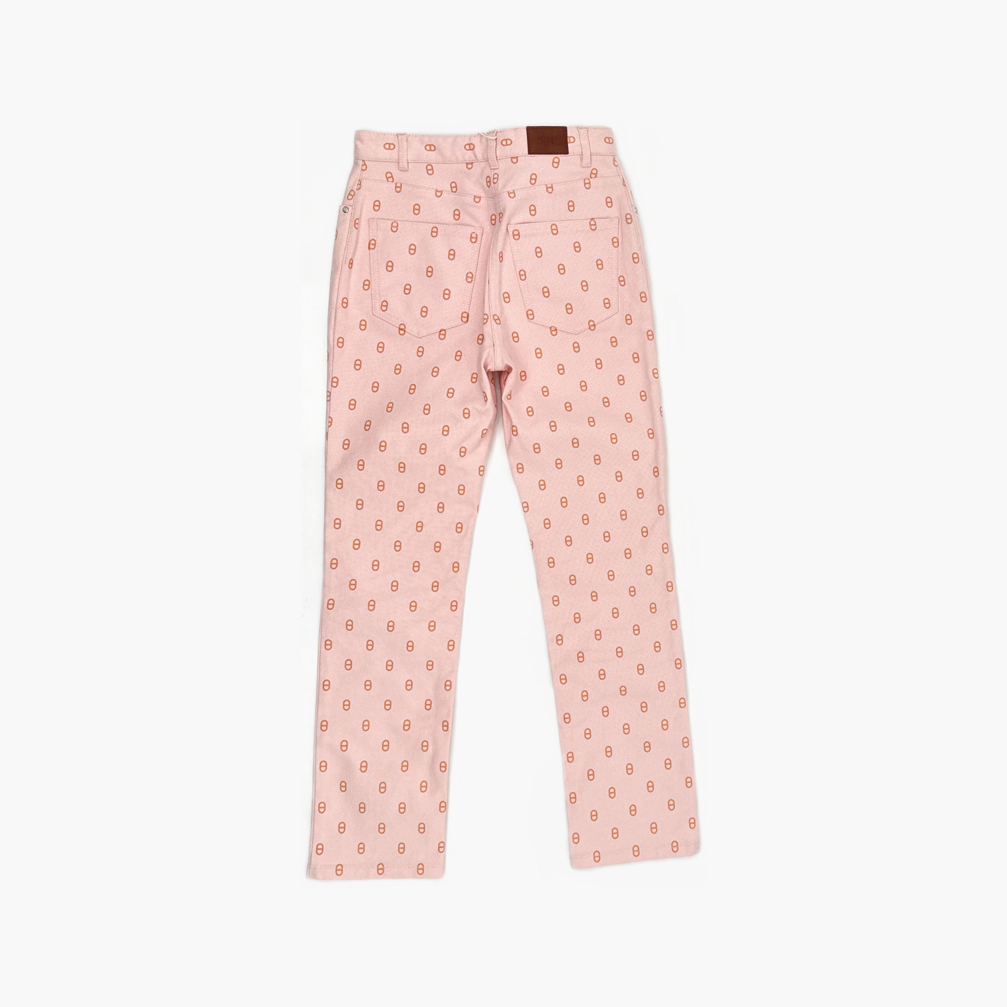 Hermes Hermès Logo Print Pants Size 34 Size 25" / US 0 / IT 36 - 2 Thumbnail