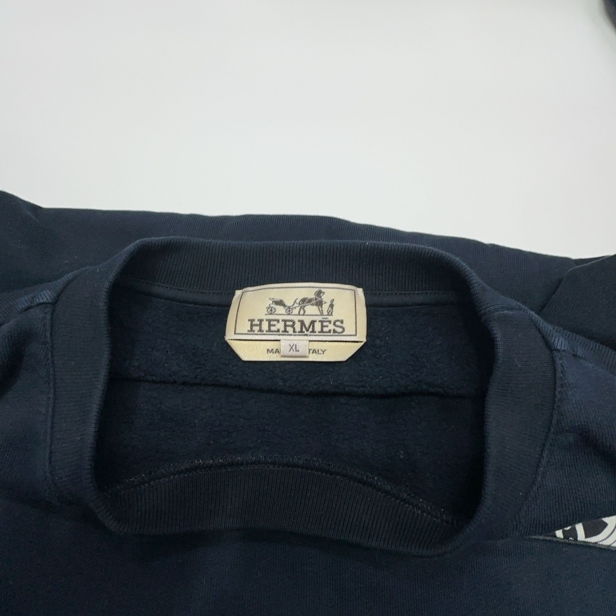 Hermes Hermes Navy Patch Crewneck Sweatshirt Size XL Size US XL / EU 56 / 4 - 5 Thumbnail