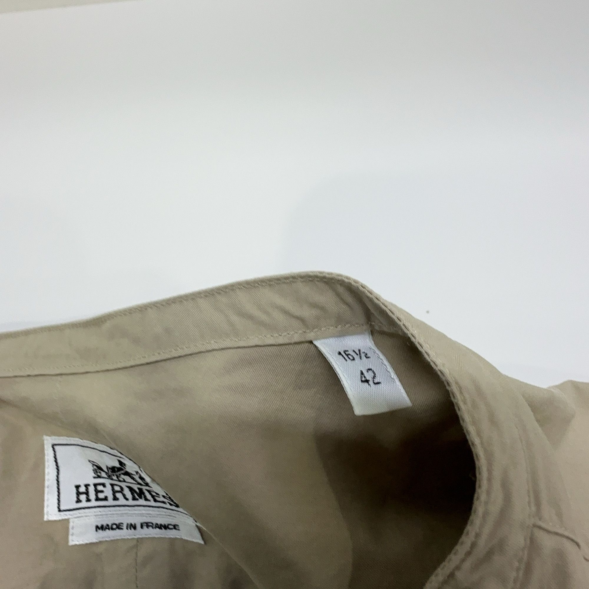 Hermes Hermès Band Collar Cotton Shirt Size L Size US XS / EU 42 / 0 - 5 Thumbnail