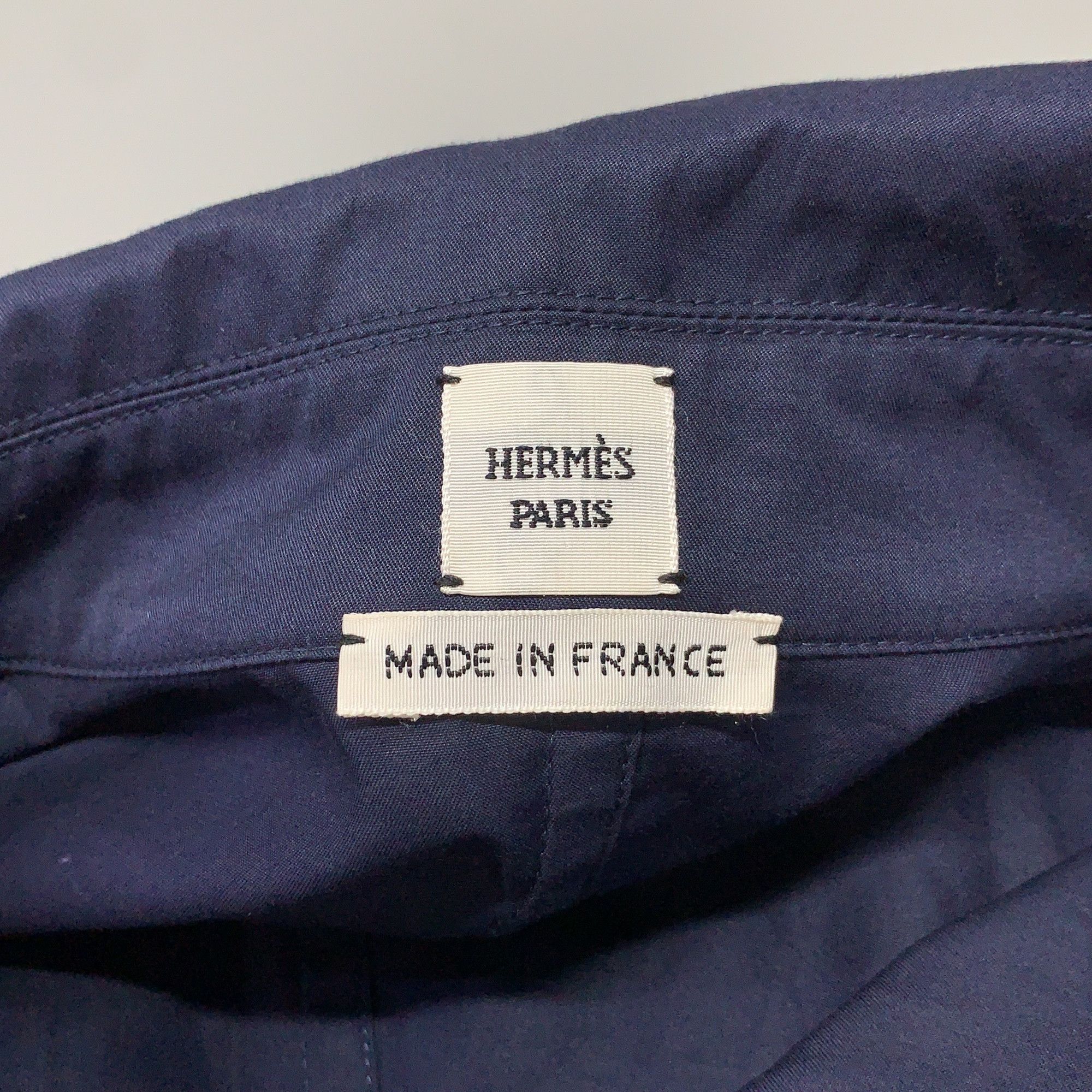 Hermes Hermes Navy Cotton Shirt Dress Size 38 Size S / US 4 / IT 40 - 3 Thumbnail