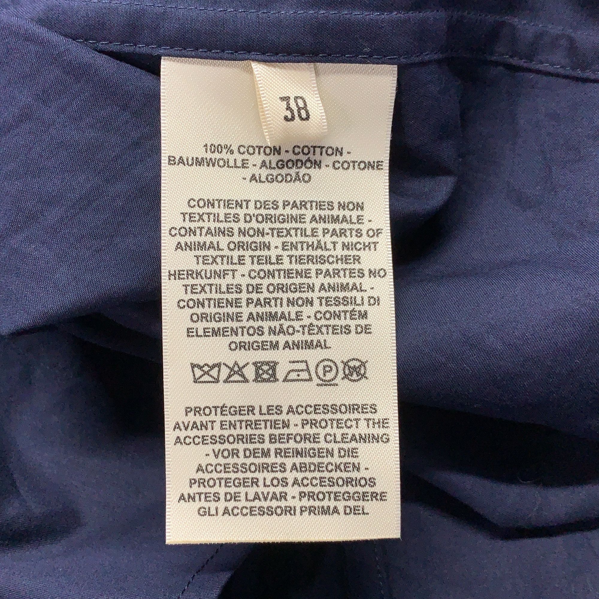 Hermes Hermes Navy Cotton Shirt Dress Size 38 Size S / US 4 / IT 40 - 4 Thumbnail