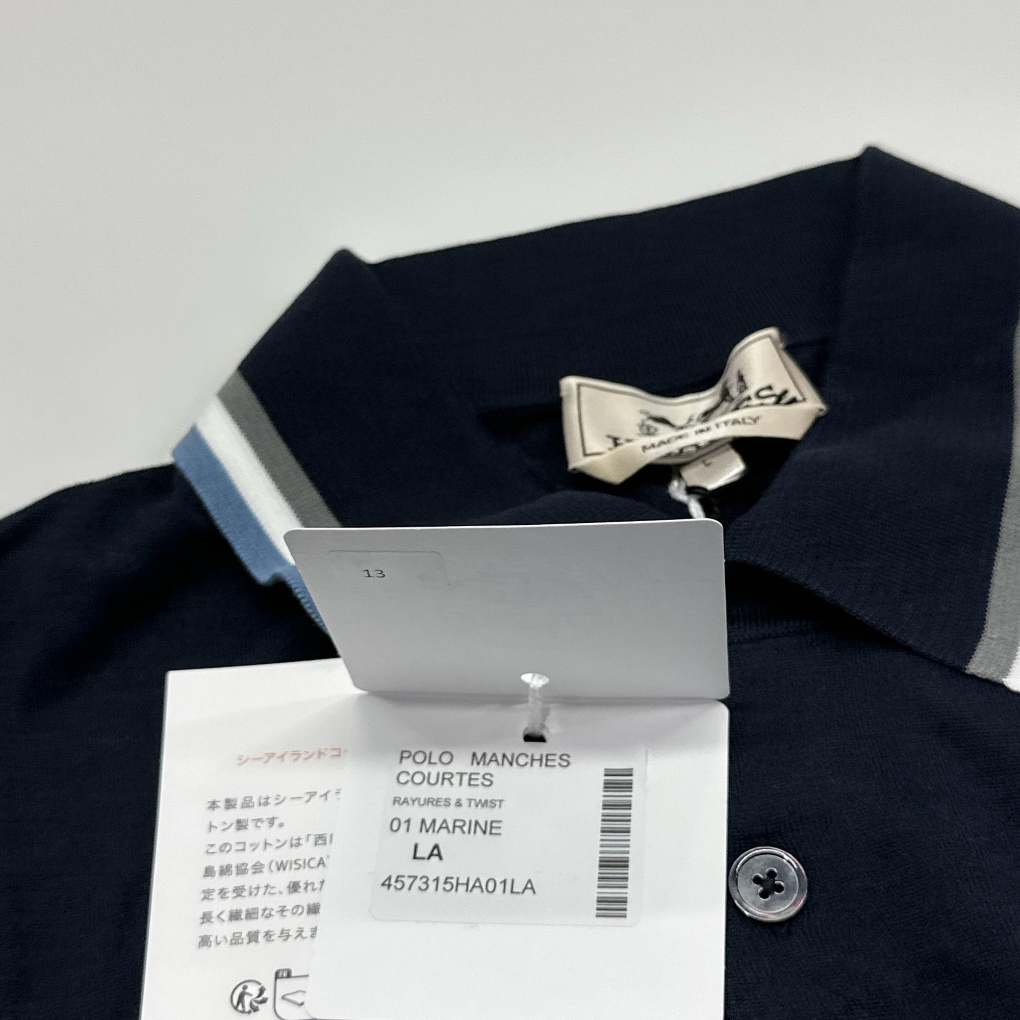 Hermes Hermès Striped Knit Polo Shirt Size L Size US L / EU 52-54 / 3 - 5 Thumbnail