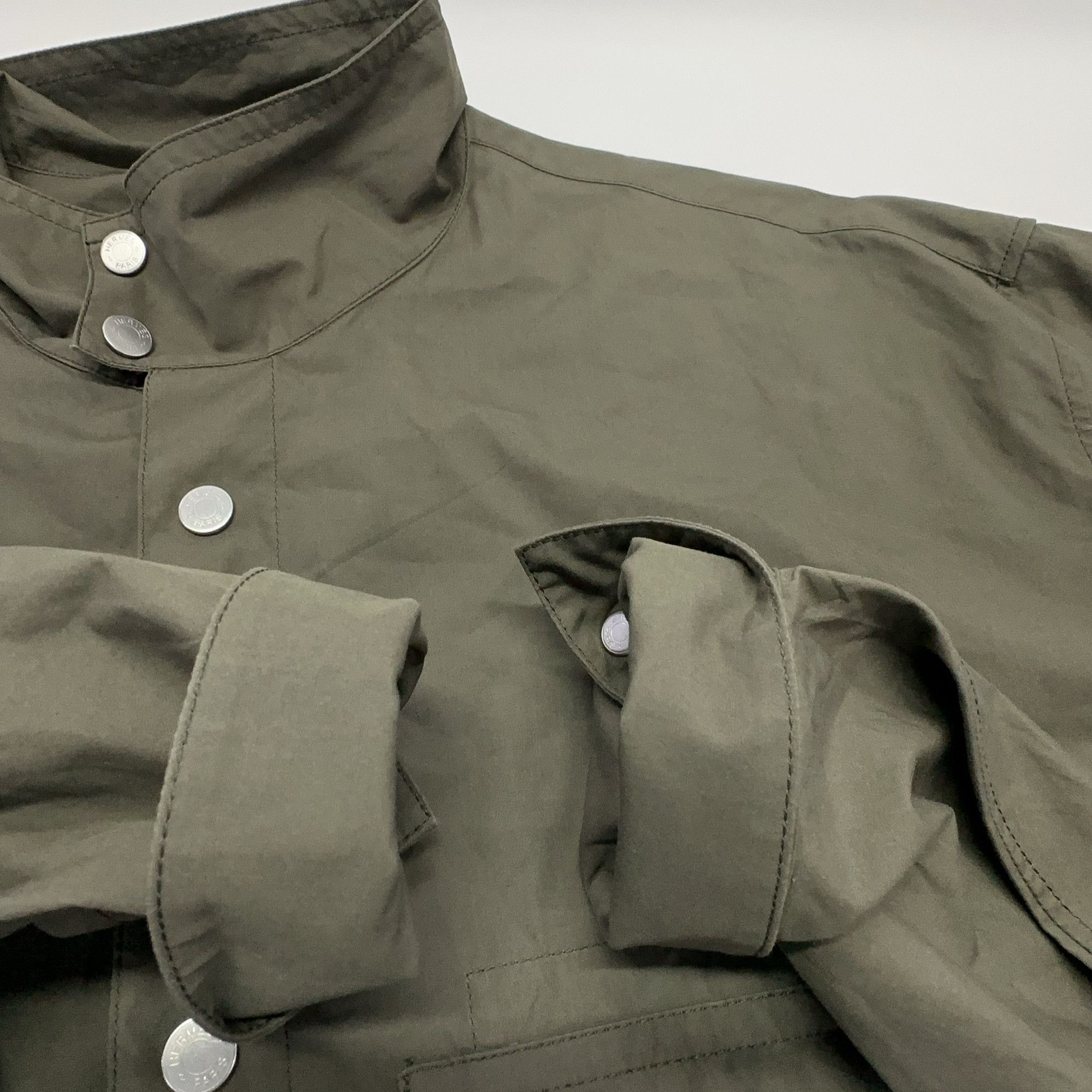Hermes Hermès Cotton Snap Button Jacket Green 39 Size US M / EU 48-50 / 2 - 9 Thumbnail
