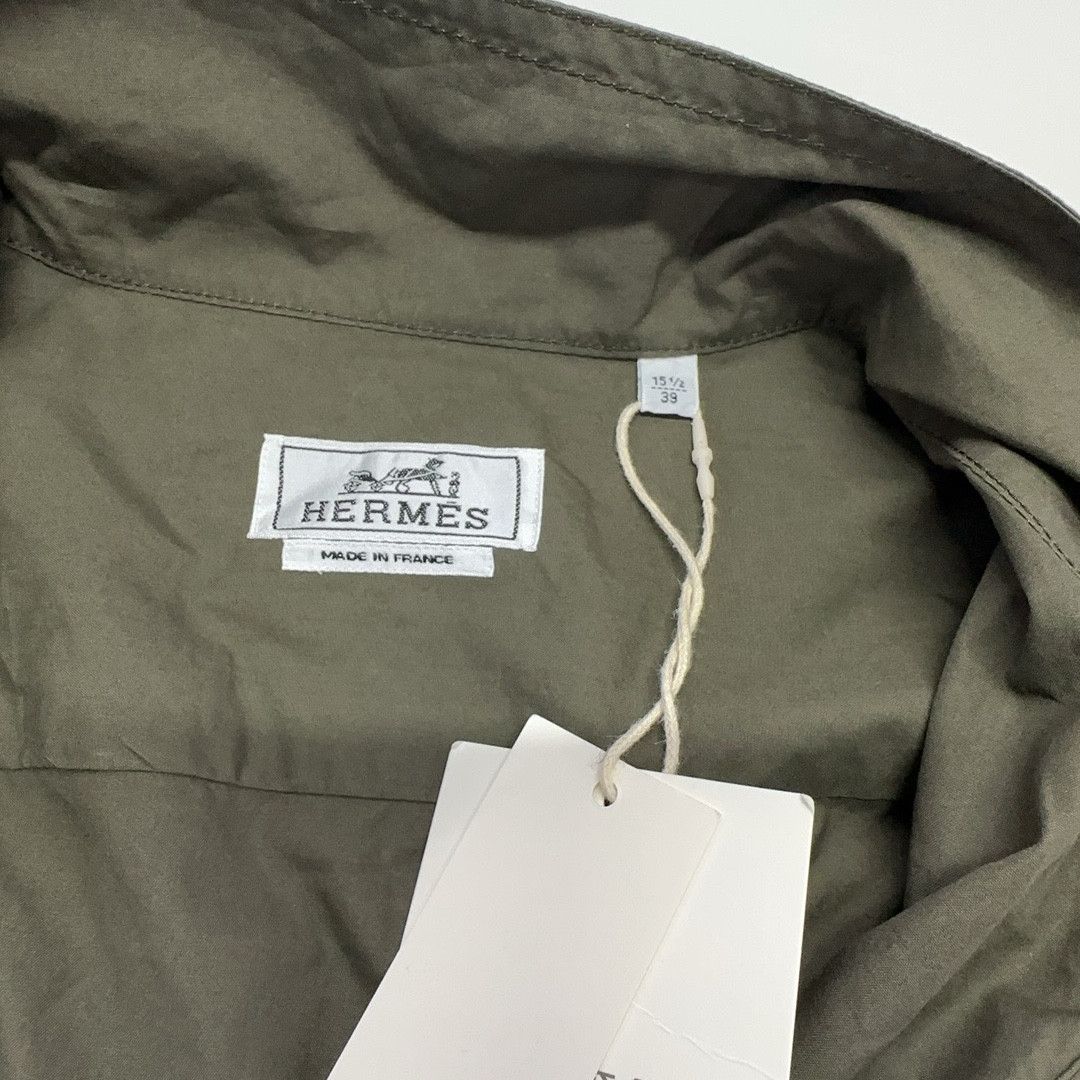Hermes Hermès Cotton Snap Button Jacket Green 39 Size US M / EU 48-50 / 2 - 4 Thumbnail