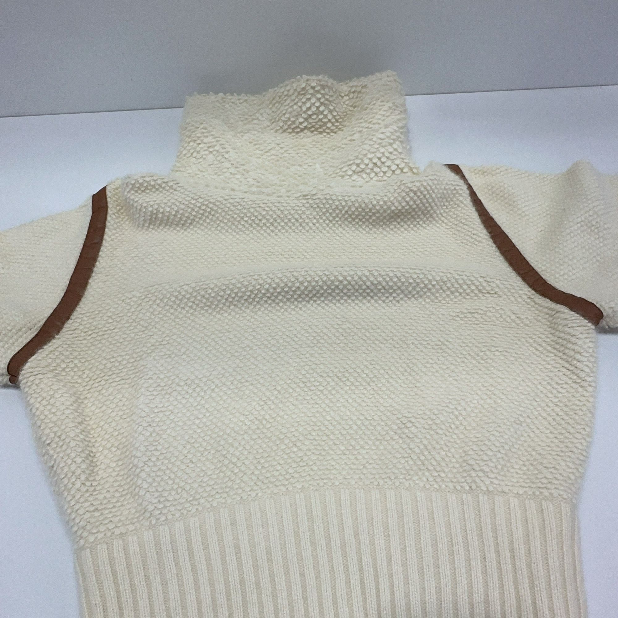 Hermes Hermès Leather Trim Cashmere Turtleneck Sweater Size 36 Size XS / US 0-2 / IT 36-38 - 8 Thumbnail