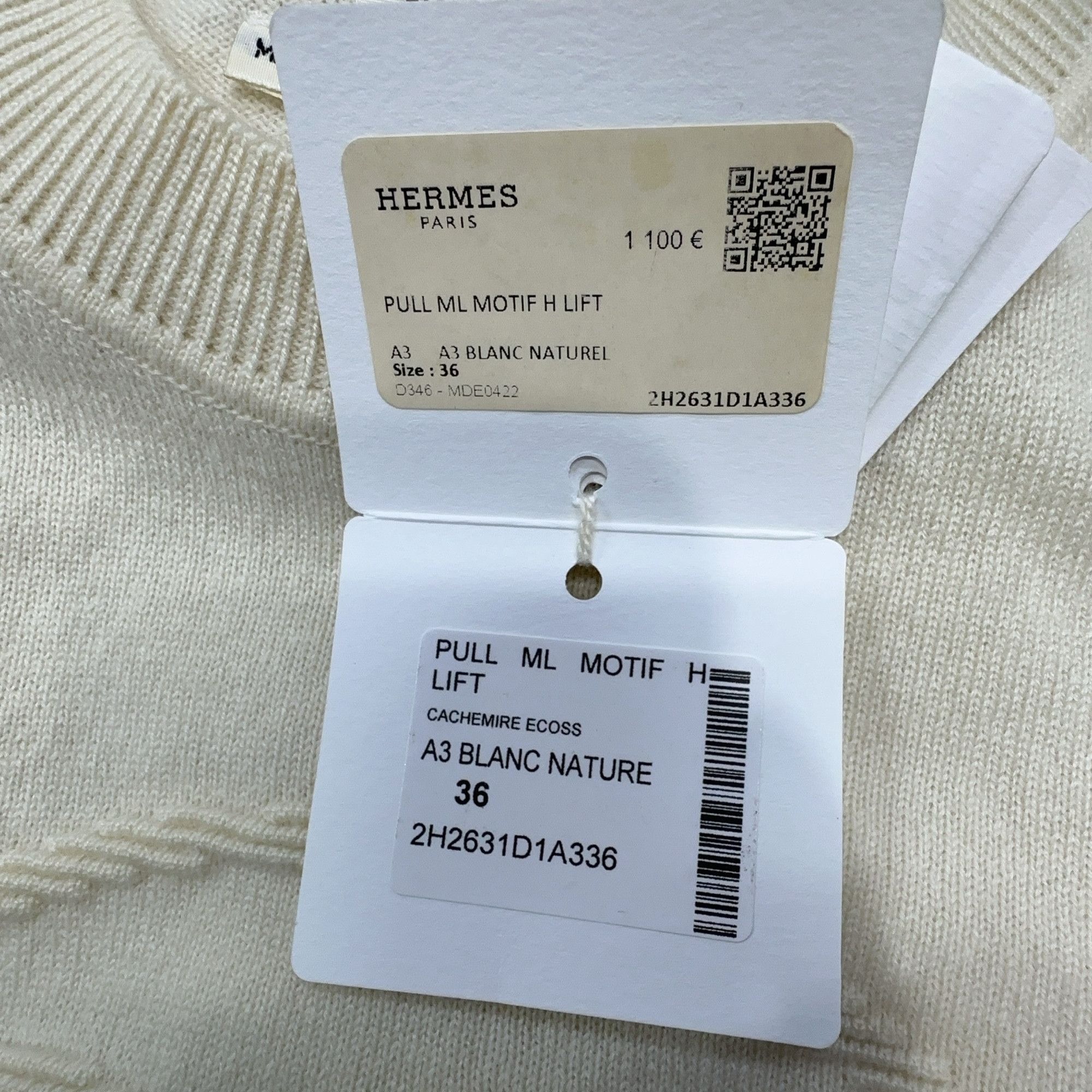 Hermes Hermès H Motif Cashmere Sweater Size 36 Size XS / US 0-2 / IT 36-38 - 4 Thumbnail