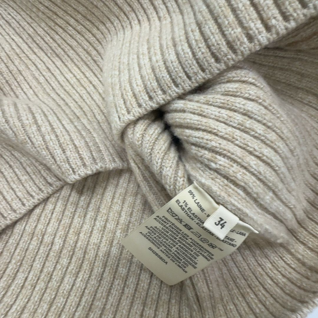 Hermes Hermès Beige Ribbed Wool Zip-Up Sweater Size 34 Size XS / US 0-2 / IT 36-38 - 3 Thumbnail